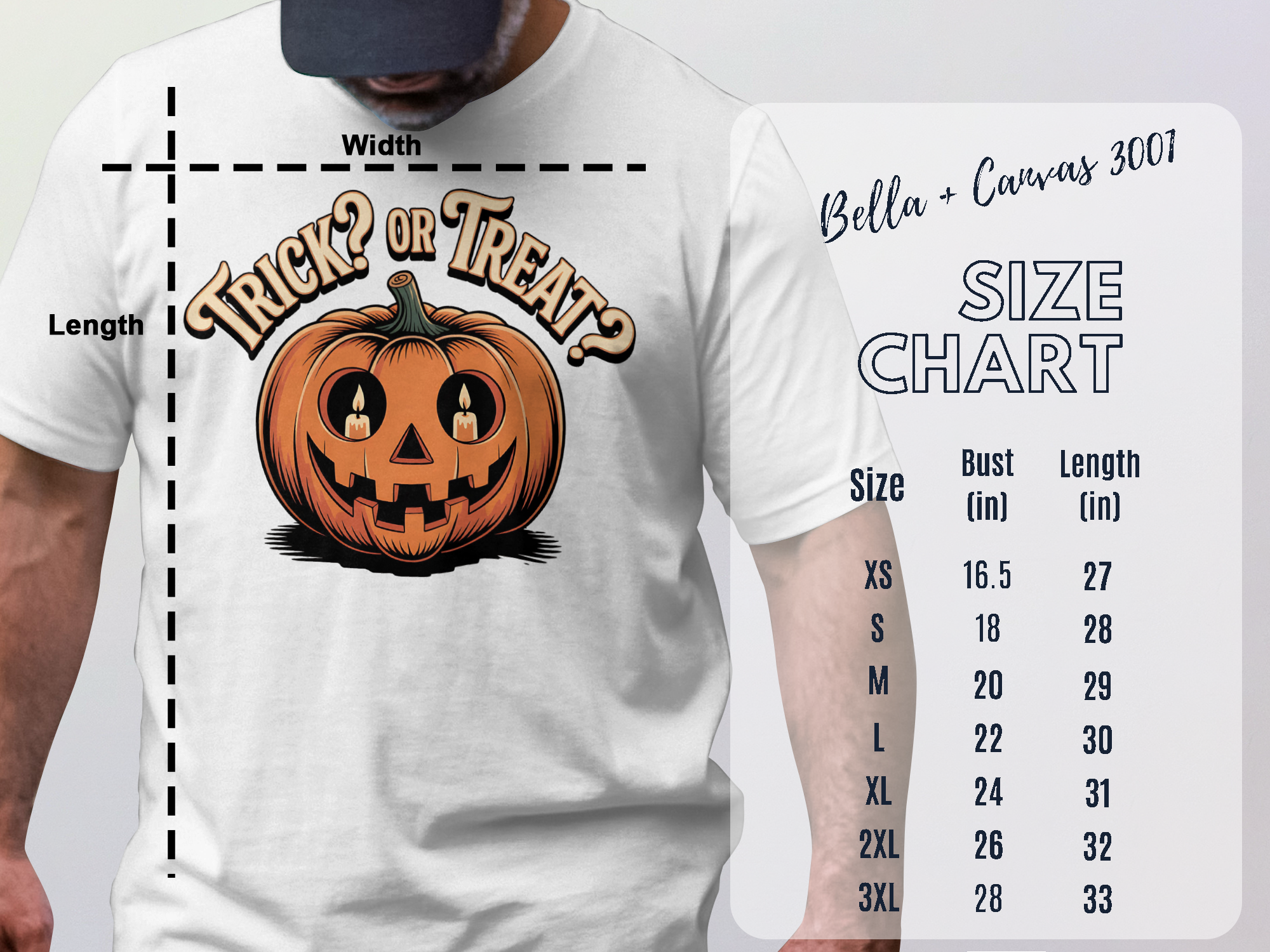 Trick or Treat Pumpkin Face Graphic T-shirt product type