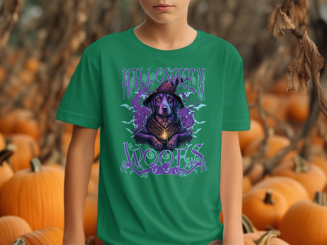 Halloween Moofie Dog Witch Art Boys T Shirt product type