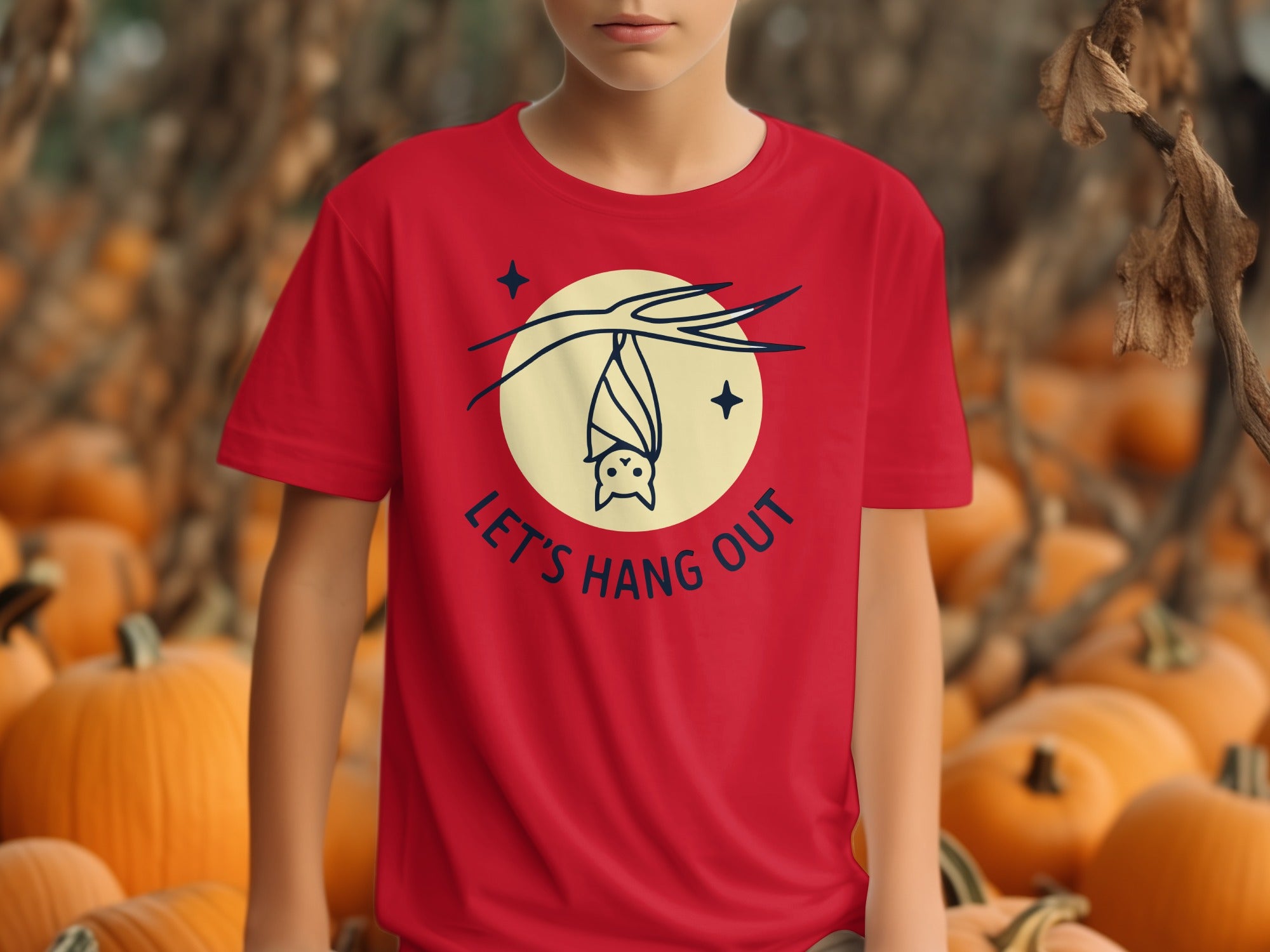 Let's Hang Out Halloween Themed Red Shirt product