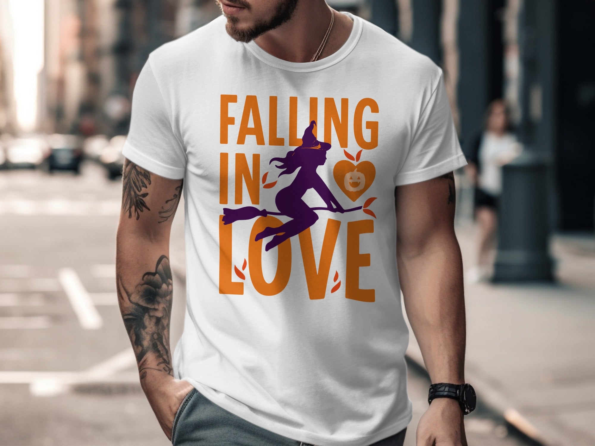 Falling In Love Halloween Graphic T-Shirt product type