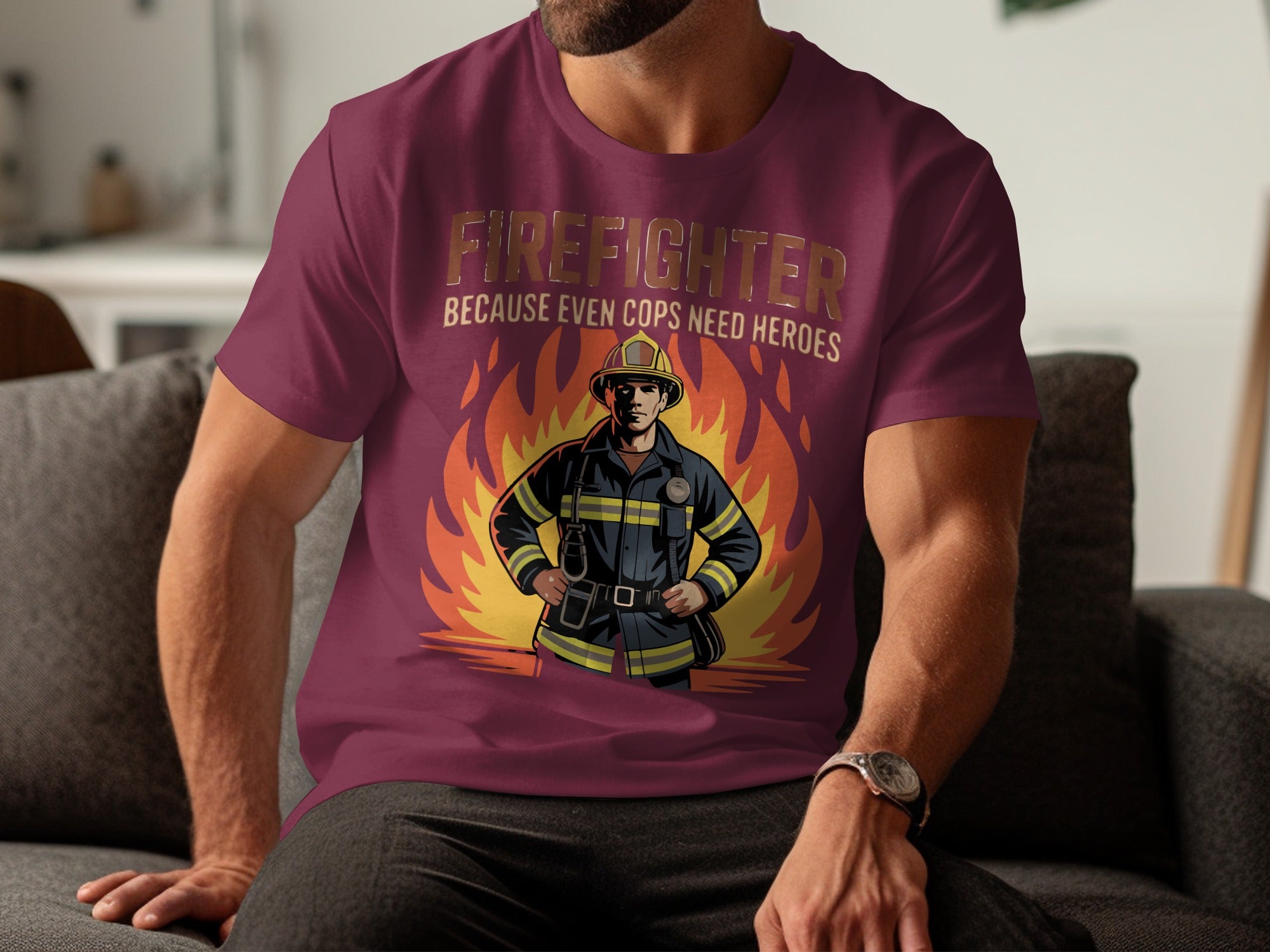 Firefighter Because Even Cops Need Heroes T-Shirt product