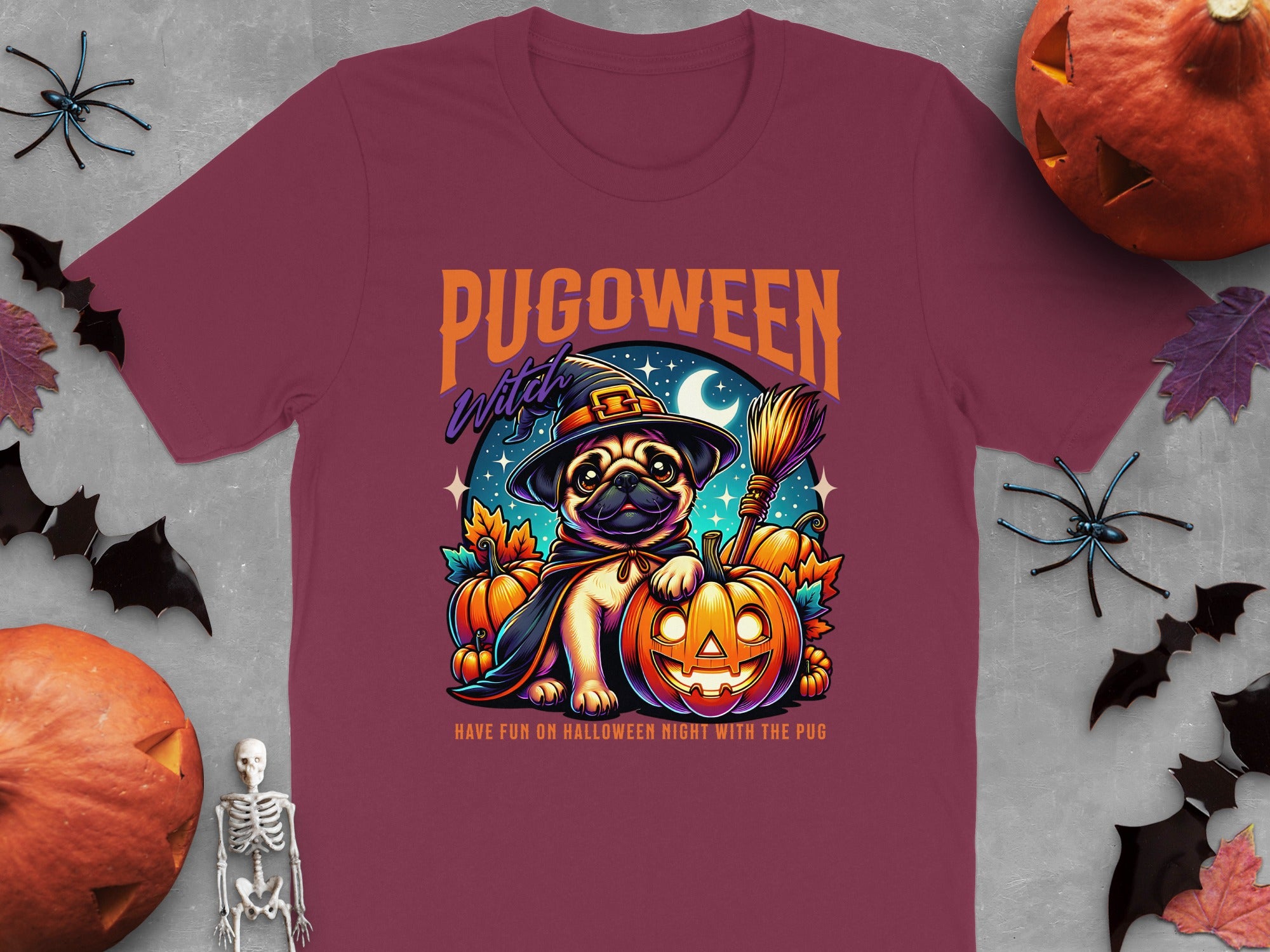 Pugoween Witch Have Fun Halloween Night T-shirt product type