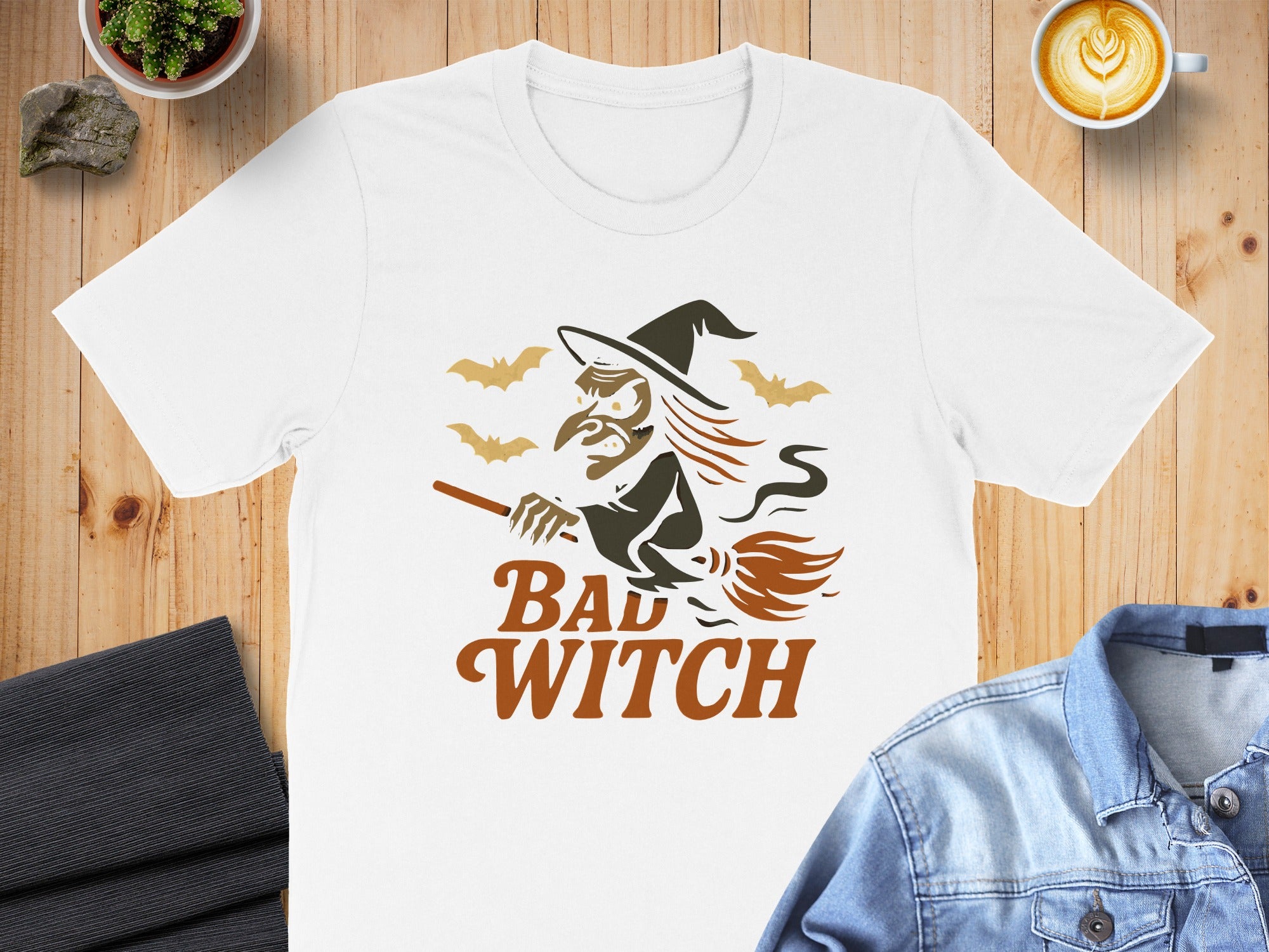 Bay Witch Graphic Printed Halloween Shirt product