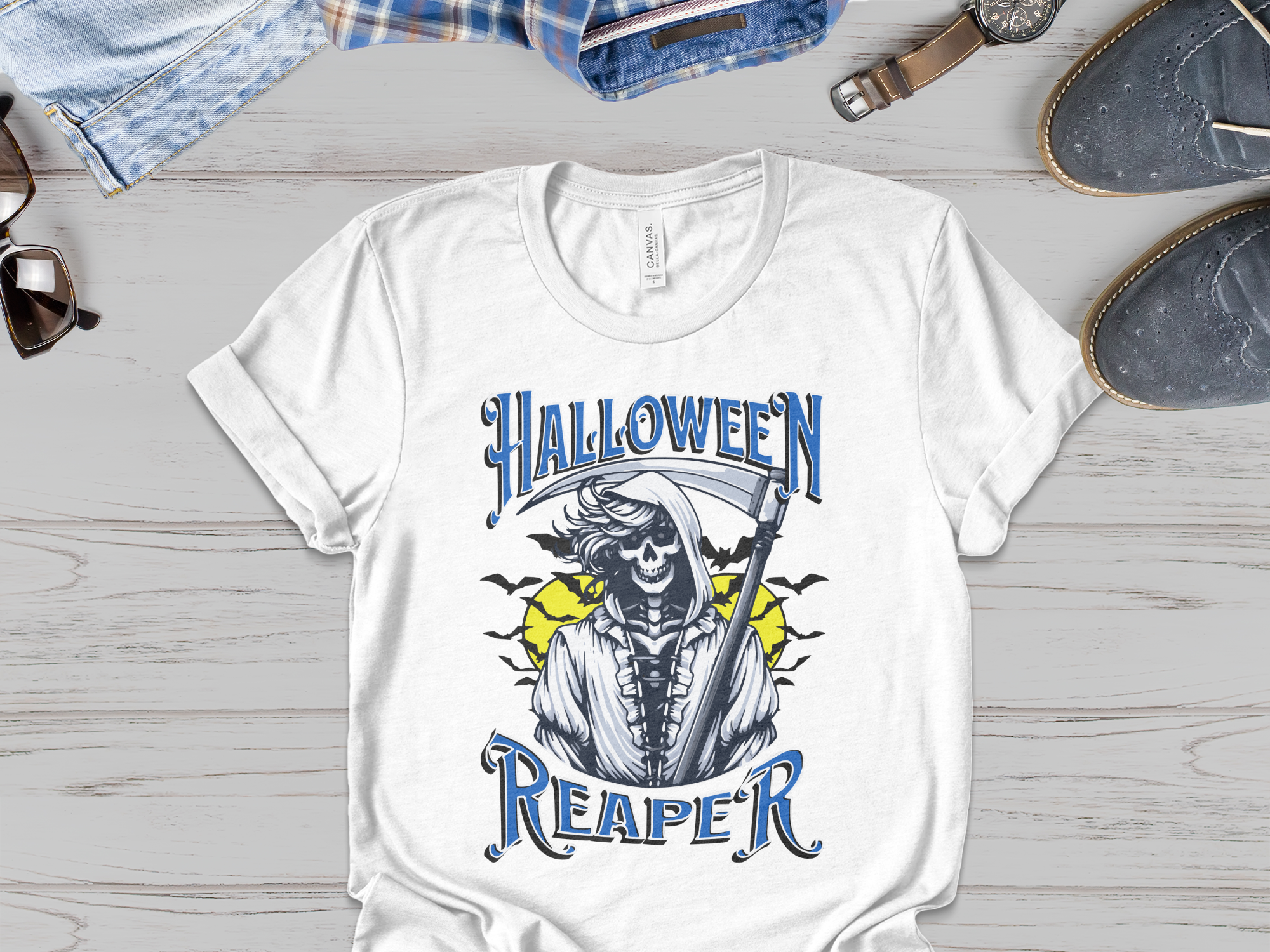 Halloween Reaper Graphic Printed T-shirt product type