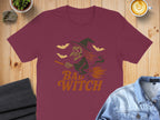 Bad Witch Graphic Witch Riding Broomstick Shirt product