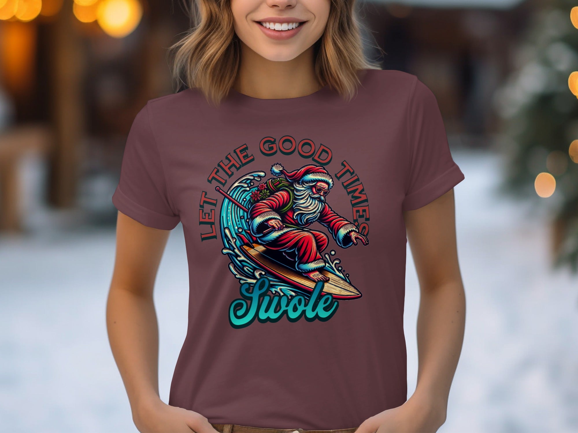 LET THE GOOD TIMES SWOLE Christmas t-shirt product type