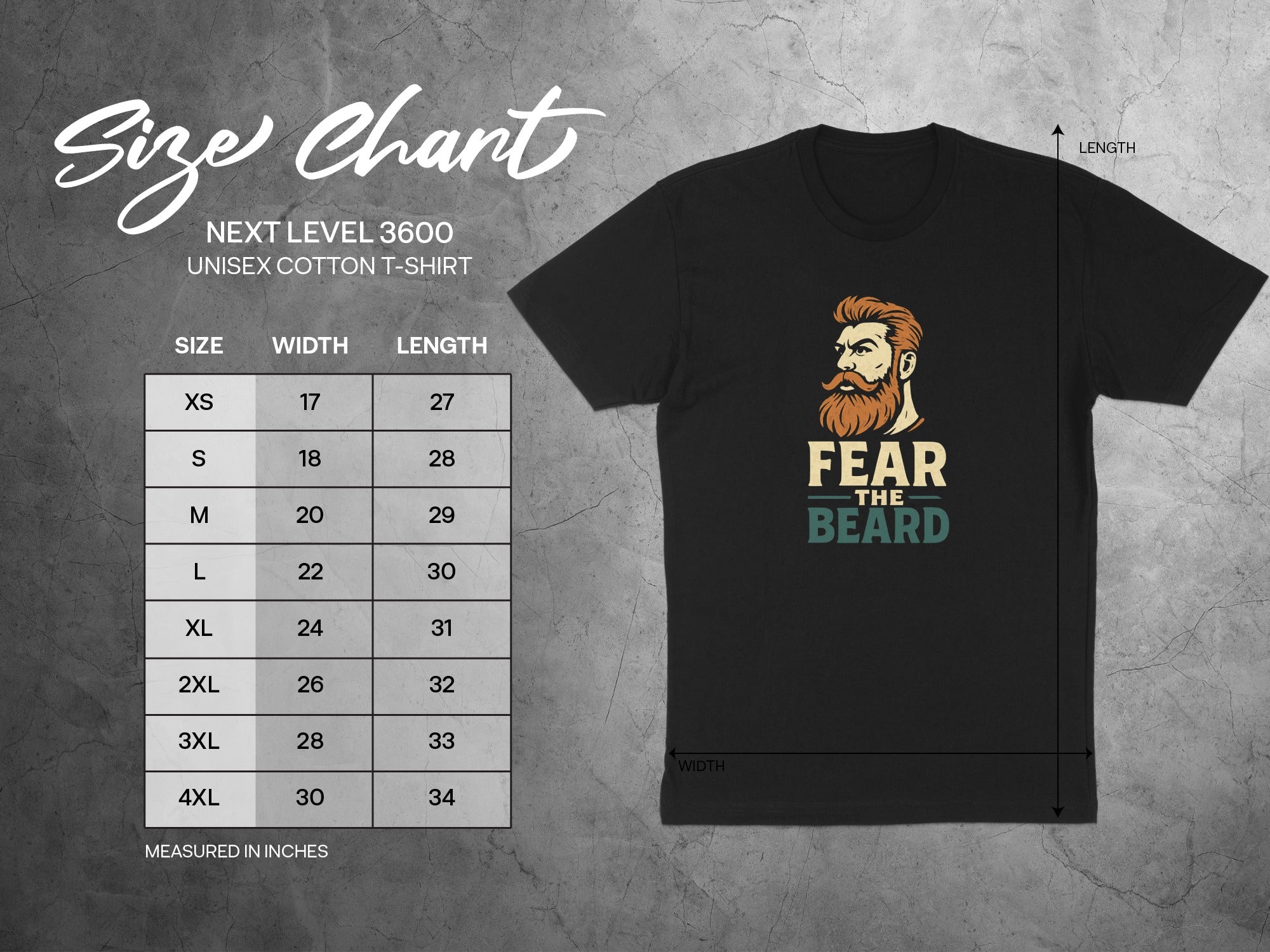 Fear The Beard Graphic Unisex Cotton T-Shirt product type