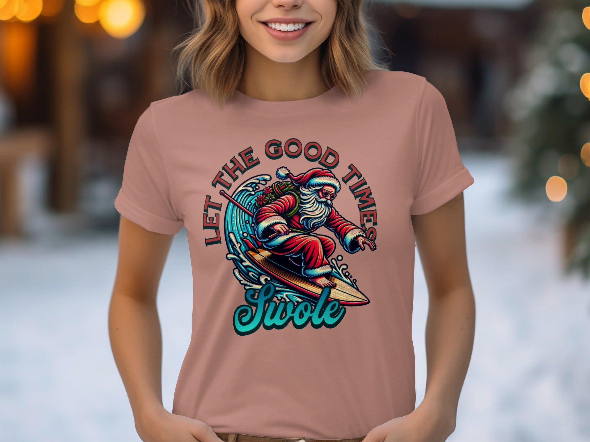 Let The Good Times Swole Santa Claus T-Shirt product type