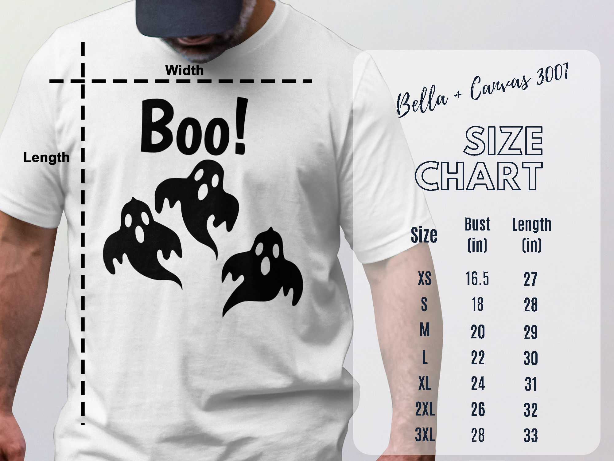 Boo Ghosts Graphic T-Shirt Halloween Design product type
