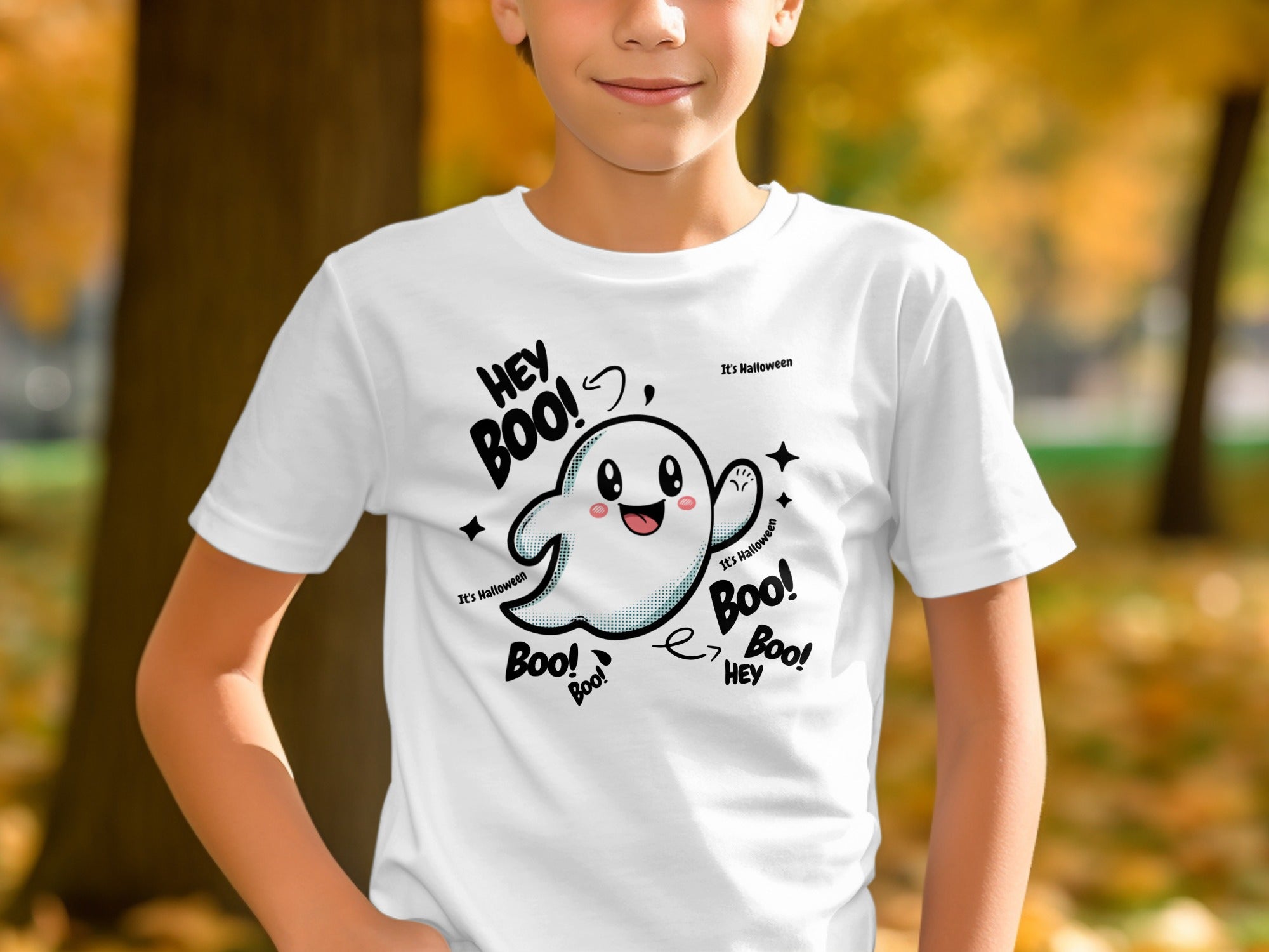 Hey Boo Halloween Kids T-shirt Trick or Treat Ghost product