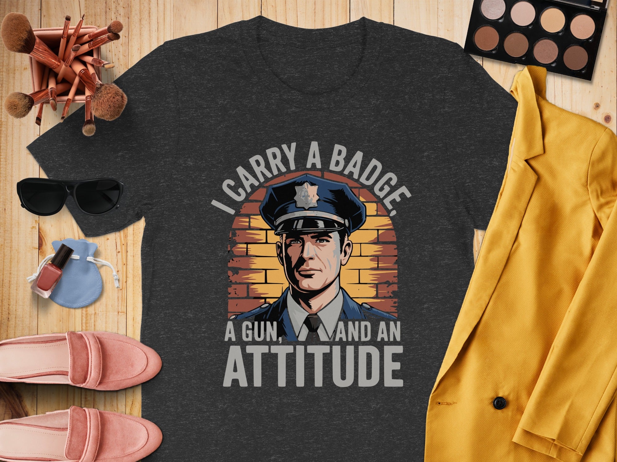 I Carry A Badge A Gun And An Attitude T-shirt product