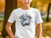 Cute Skateboarding Ghost Halloween T-Shirt for Kids product