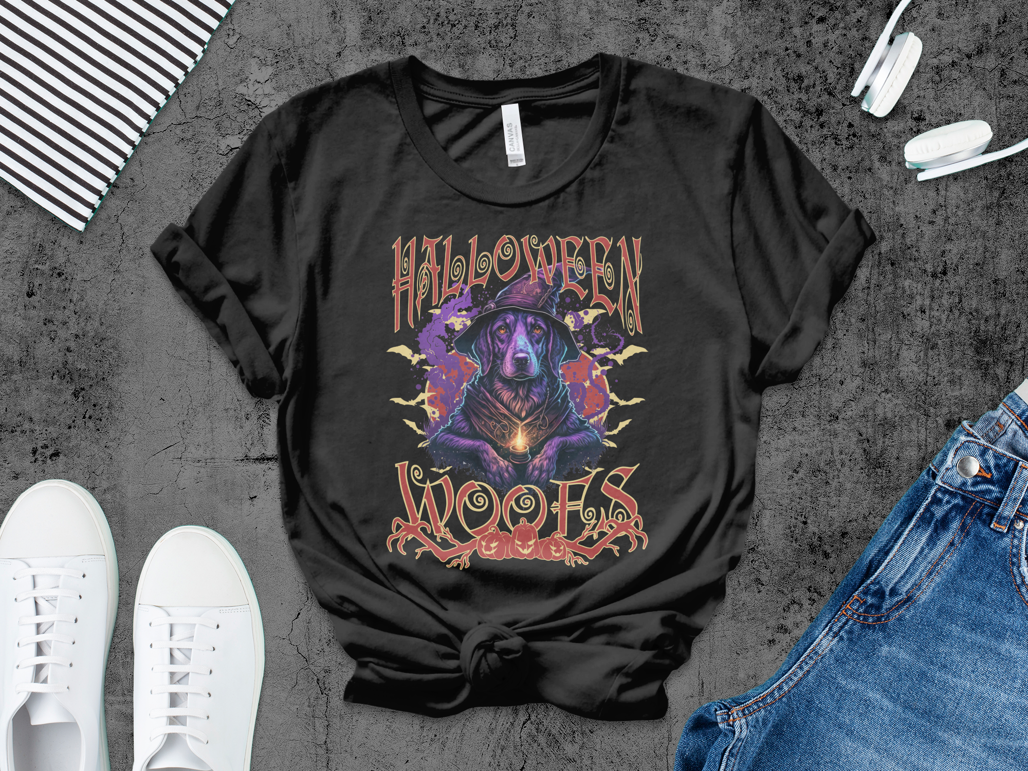 Halloween Woofs Graphic Dog Lovers T-Shirt product