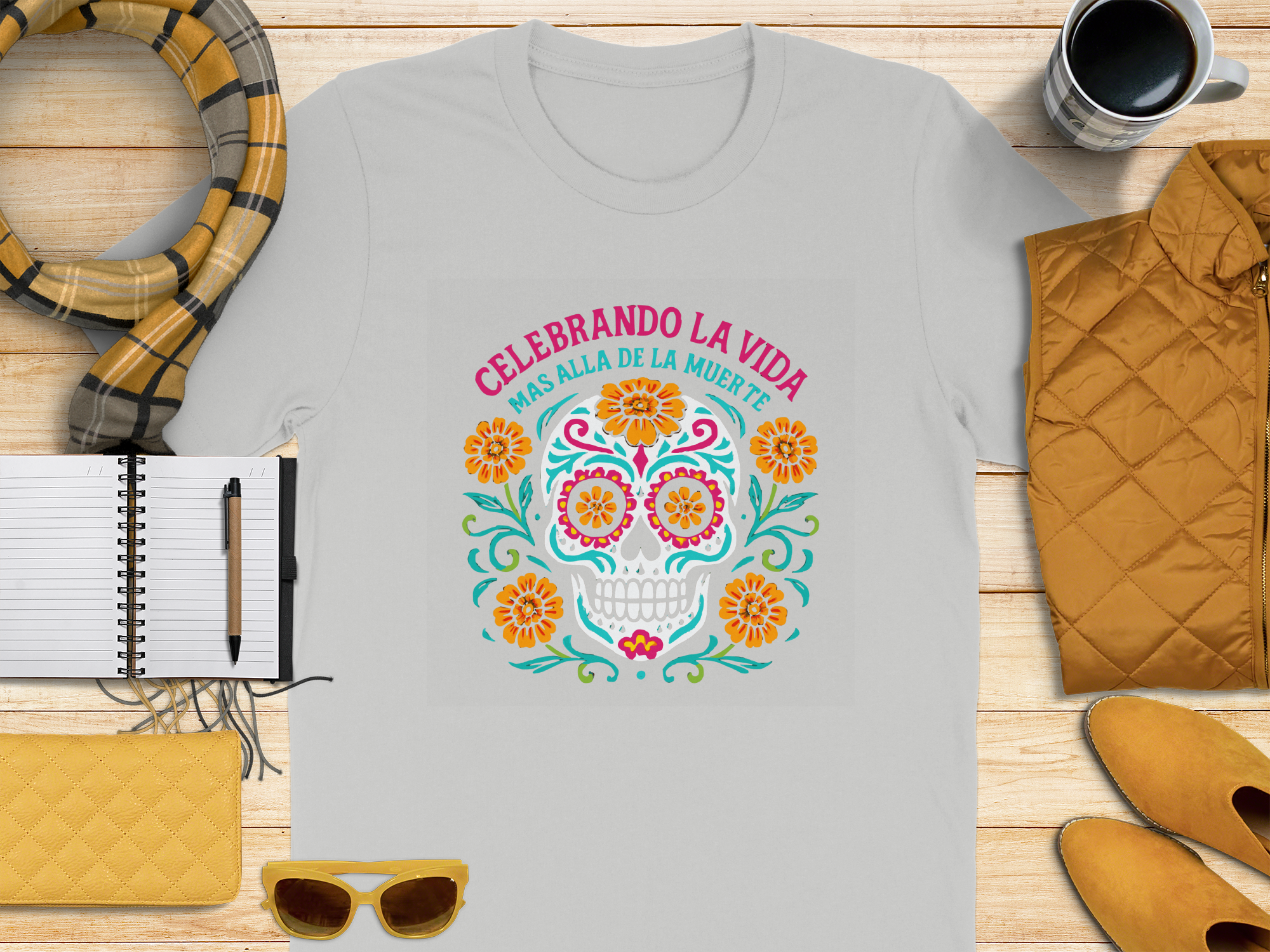 Celebrando La Vida Mas Alla De La Muerte T-shirt