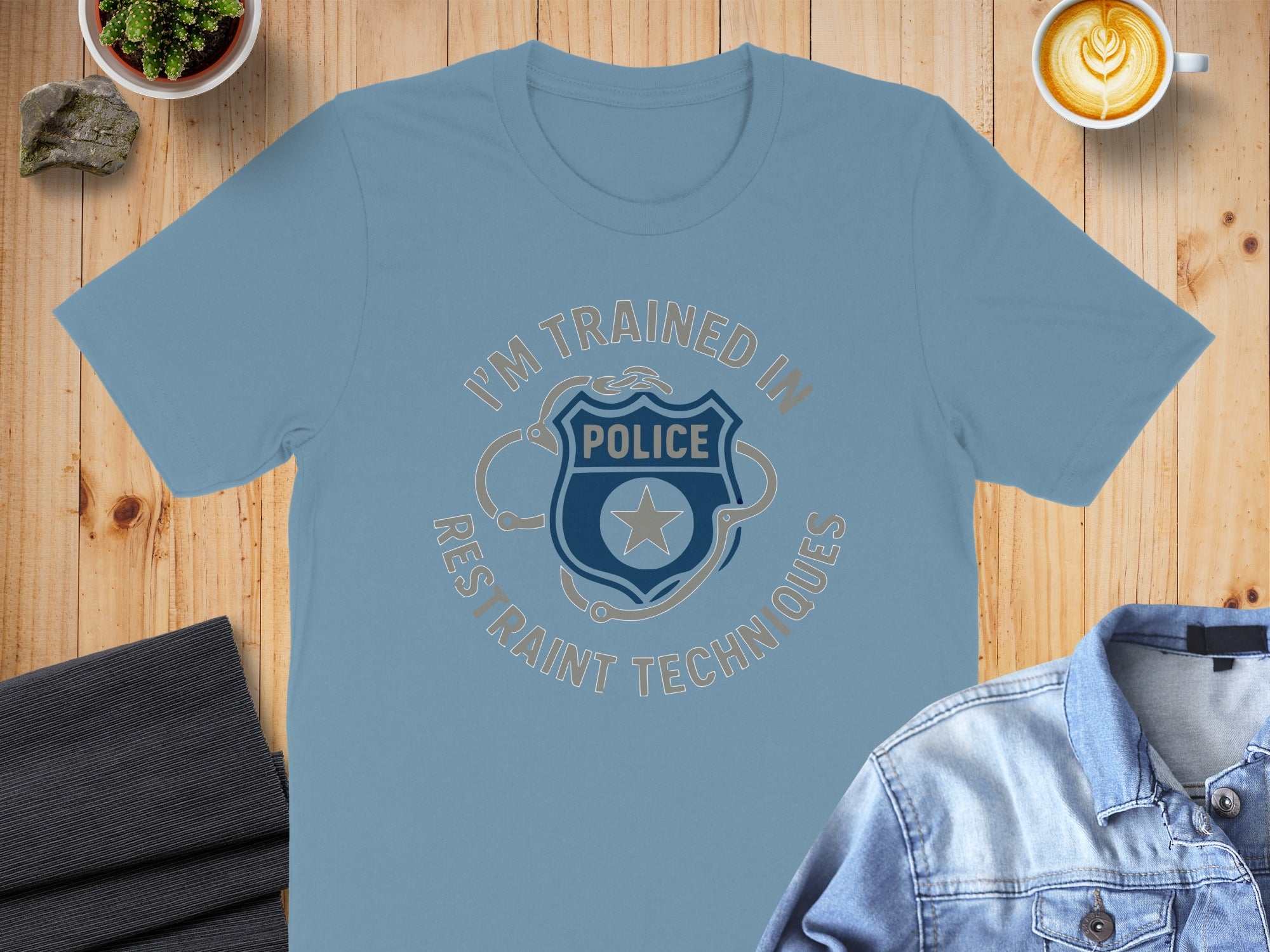 Police Badge Trained in Restraint Techniques Shirt product