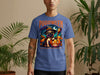 Blue Pugoween Halloween Shirt with Witch Pug product type