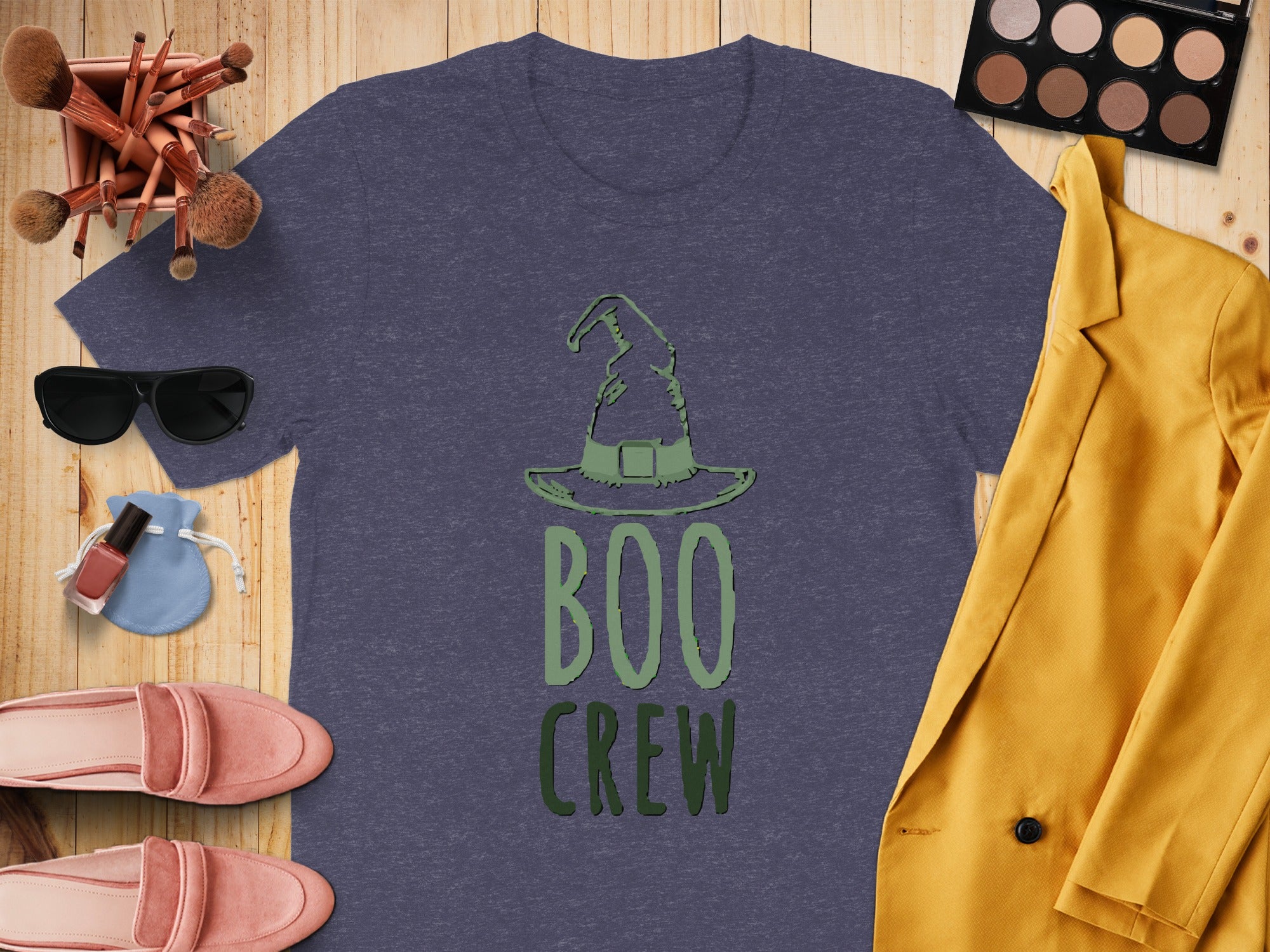 Halloween Boo Crew Witch Hat Graphic T-Shirt product type