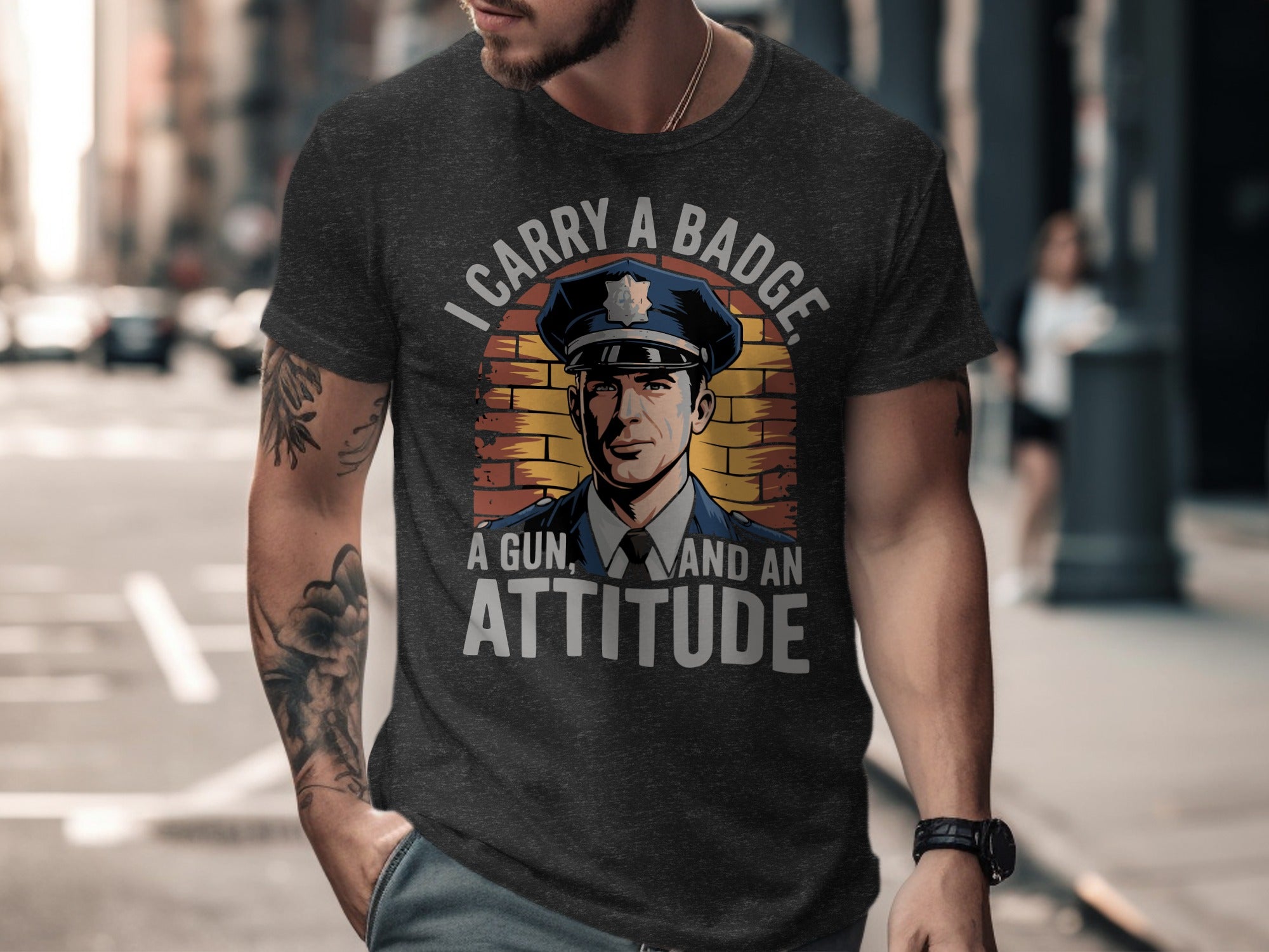 I Carry a Badge a Gun and an Attitude T-shirt product