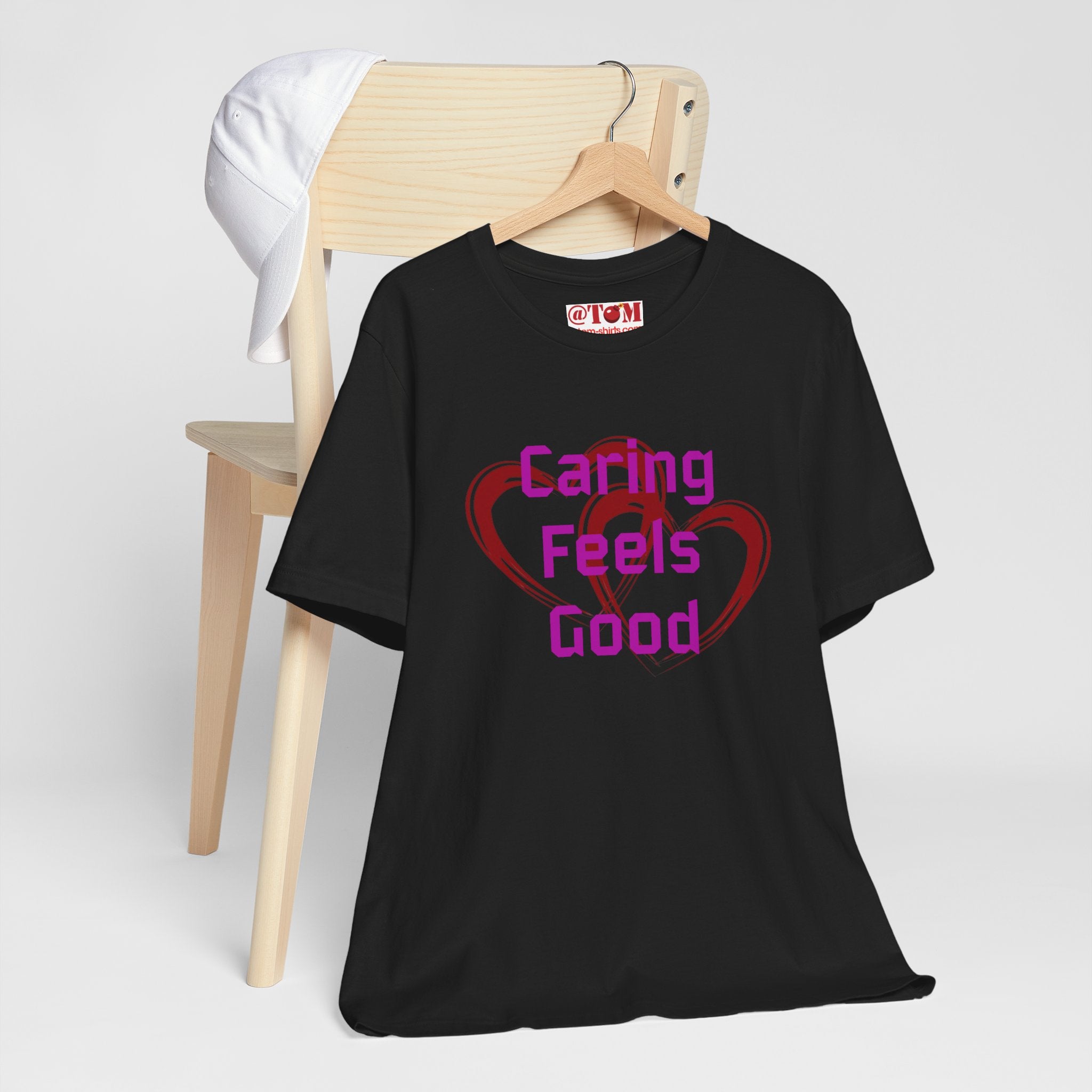 Caring Feels Good Slogan T-Shirt