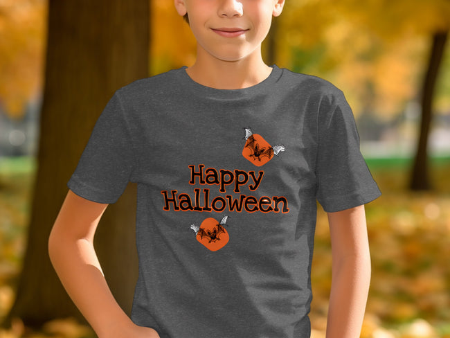 Happy Halloween Bat Festive Grey T-shirt product type