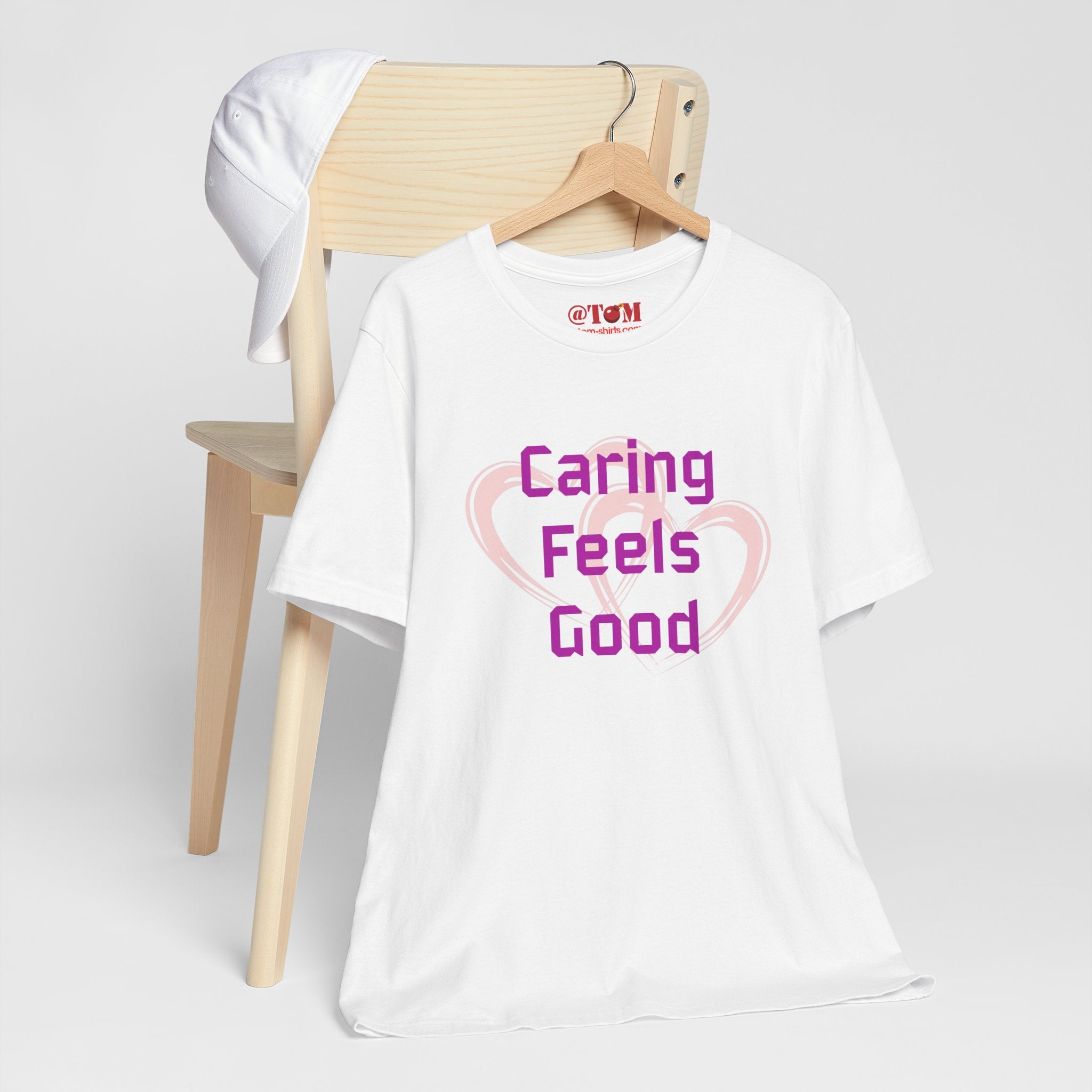 Caring Feels Good Slogan T-Shirt