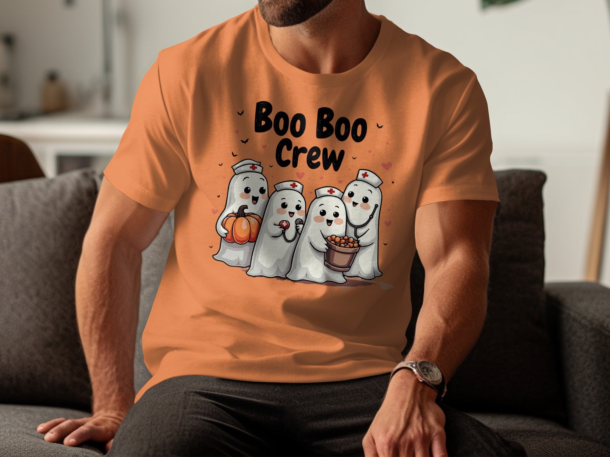 Boo Boo Crew Halloween Ghosts Themed T-Shirt product type