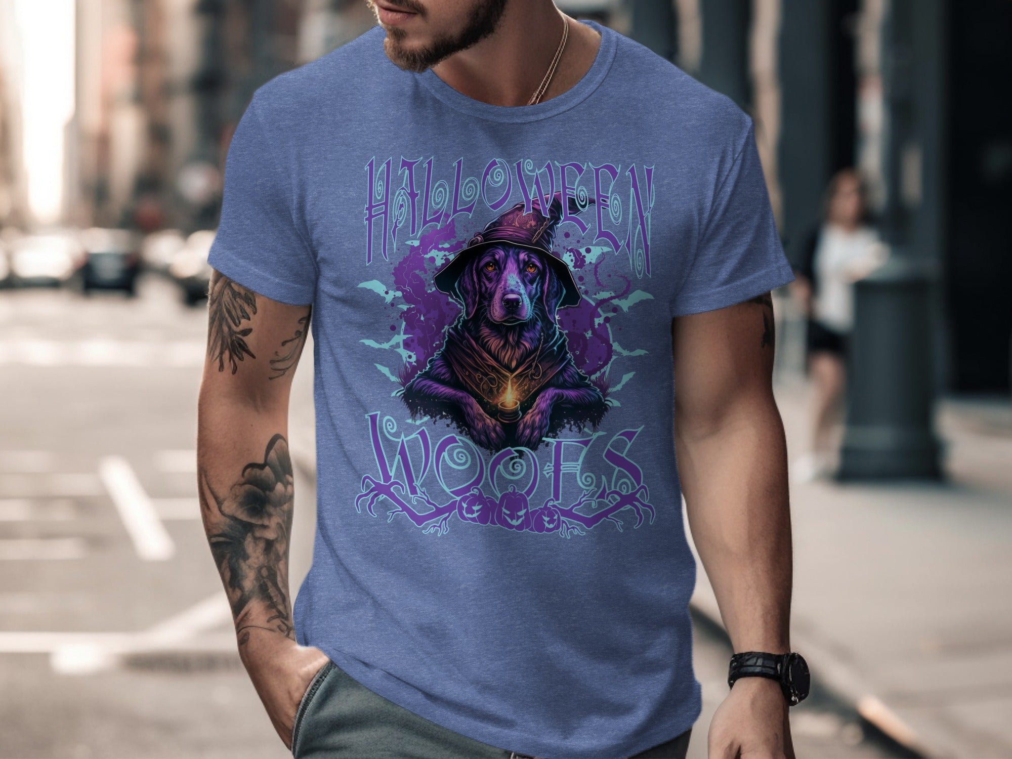 Halloween Vibes Dog Graphic Printed T-shirt product type