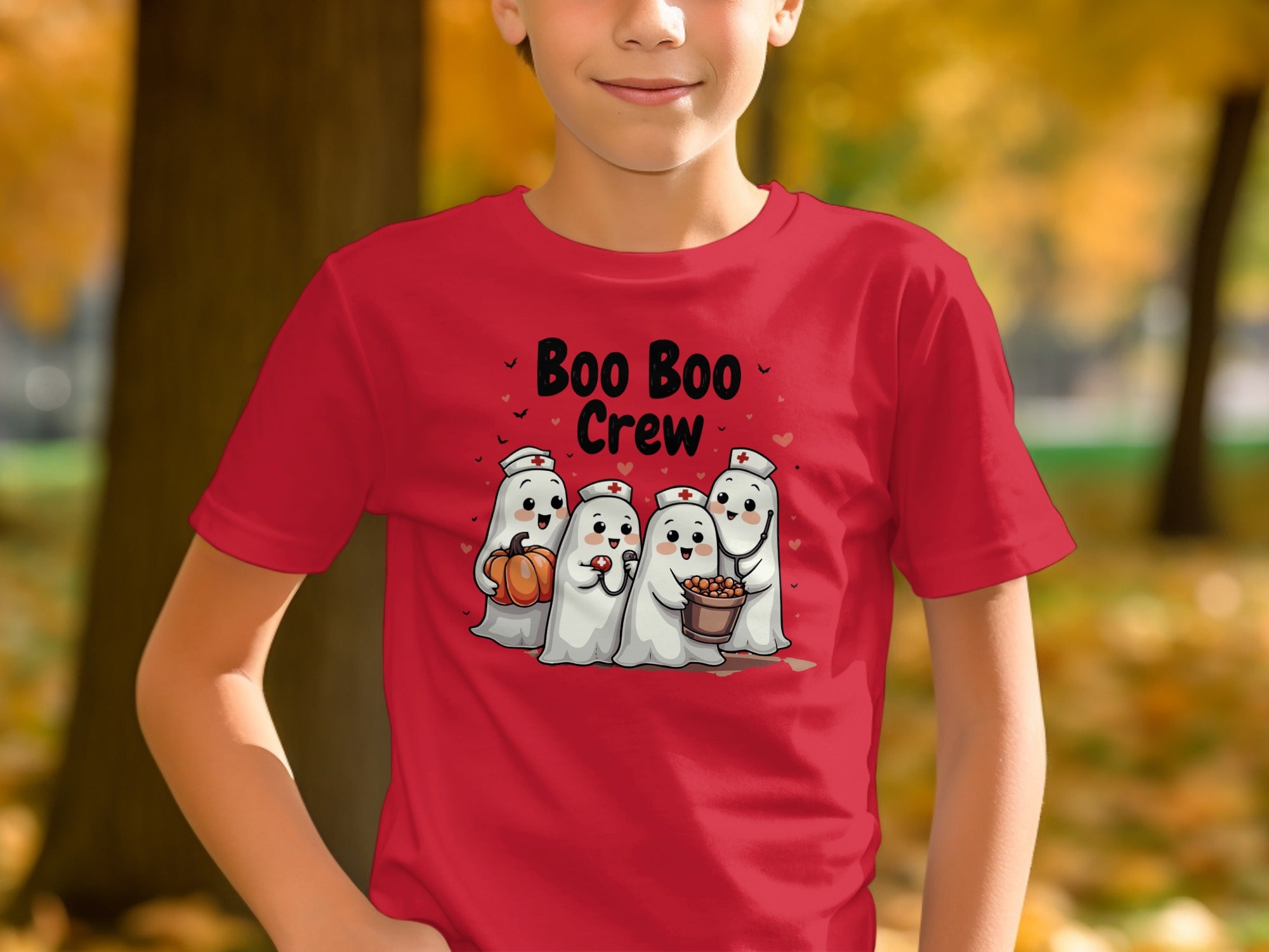 Boo Boo Crew Cute Ghost Faces Kids T-Shirt product type