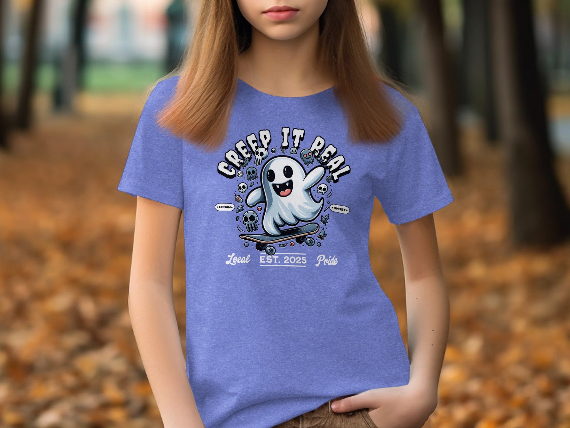 Creep It Real Halloween Ghost Print T-shirt product