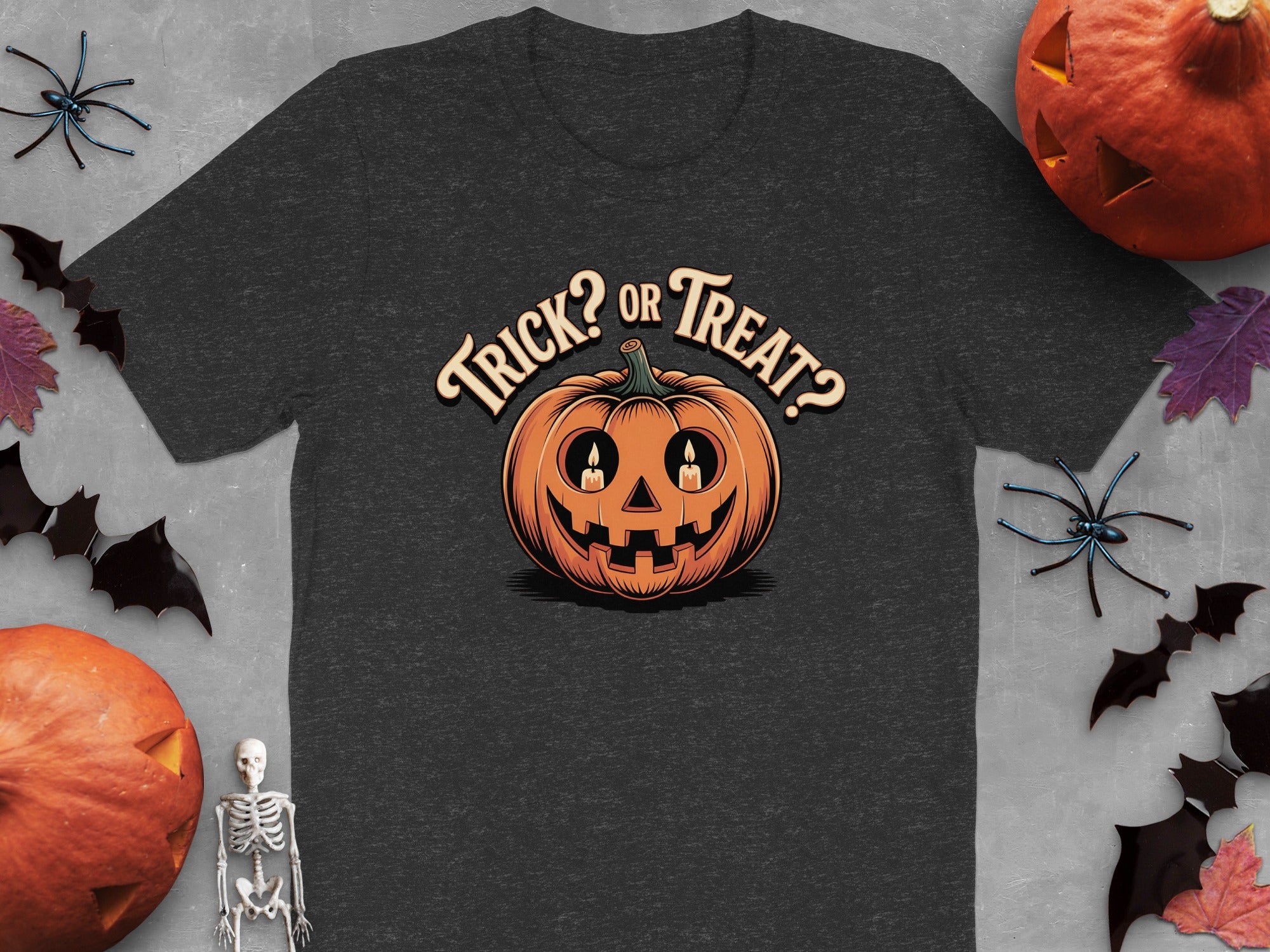 Trick? Or Treat? Halloween Pumpkin Graphic T-Shirt product