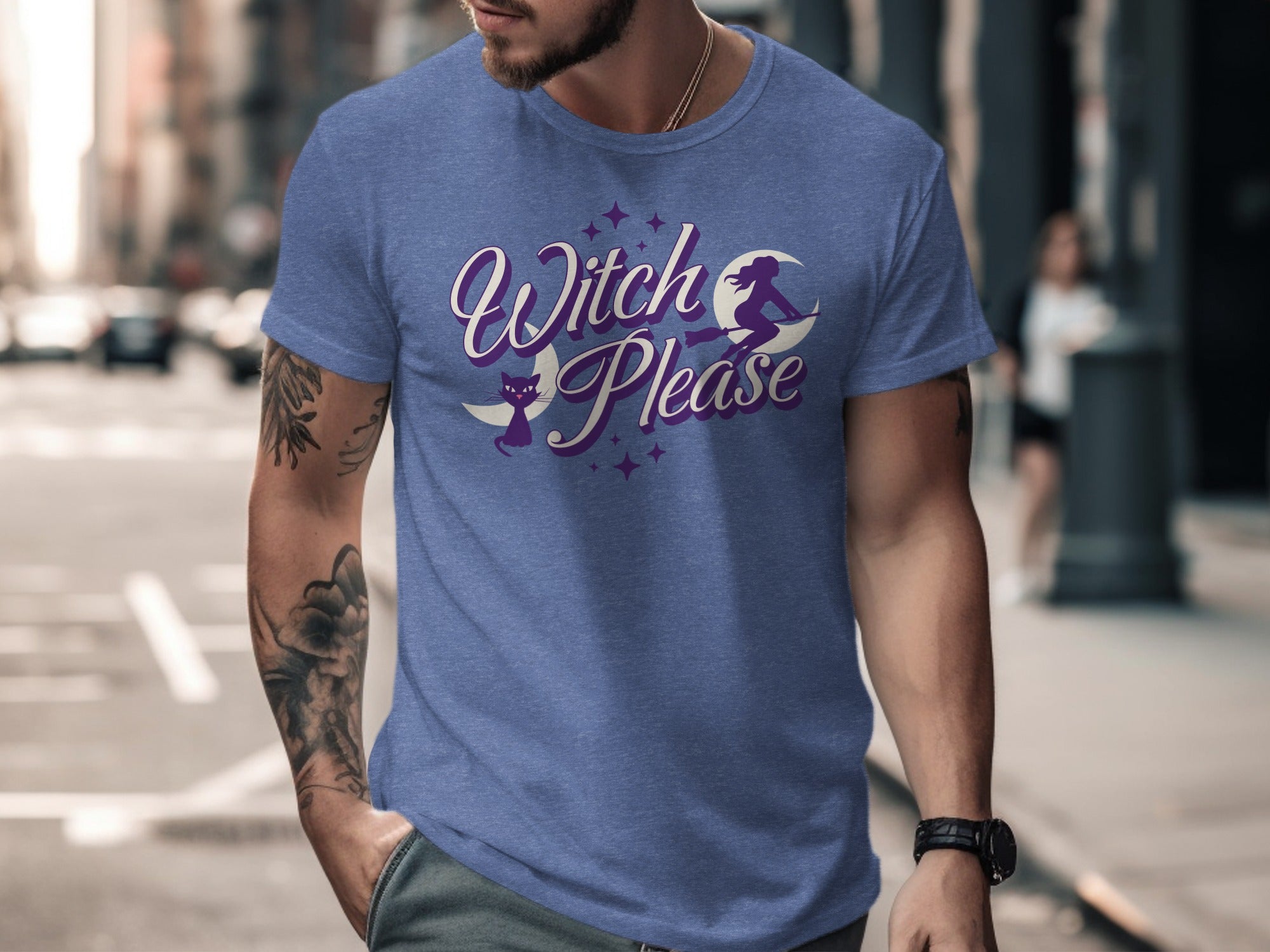 Witch Please Fun Casual Tee Shirt product type
