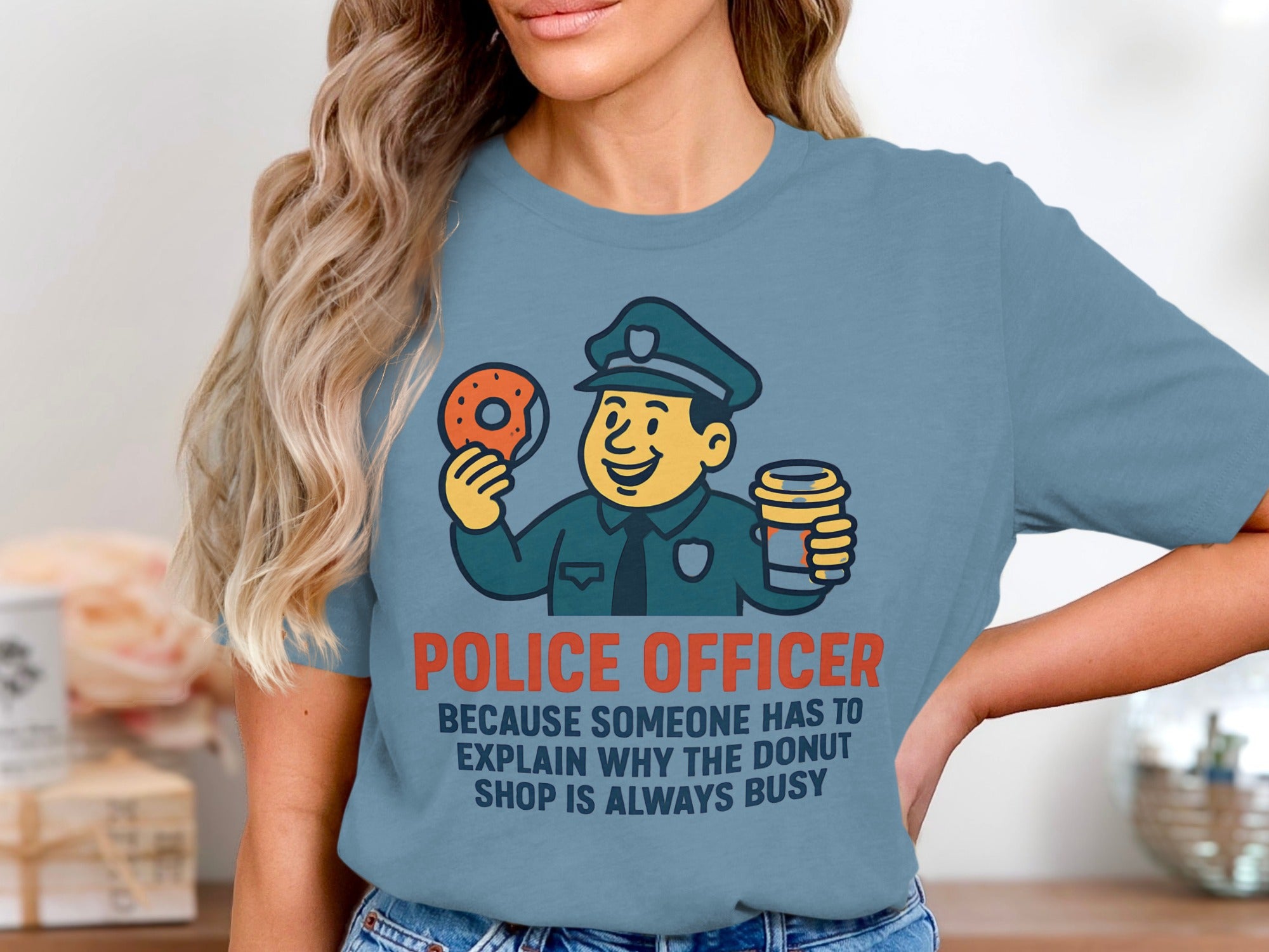 Police Officer Funny Donut Shop Always Busy T-shirt product