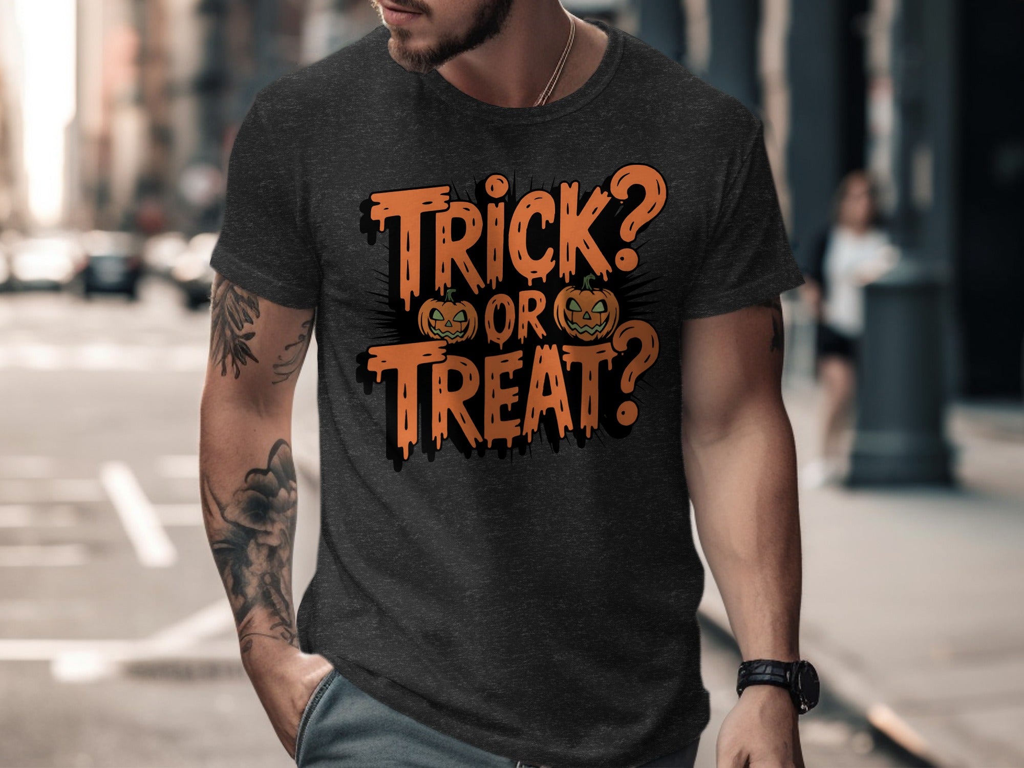 Trick Or Treat Halloween Themed Graphic T-shirt product