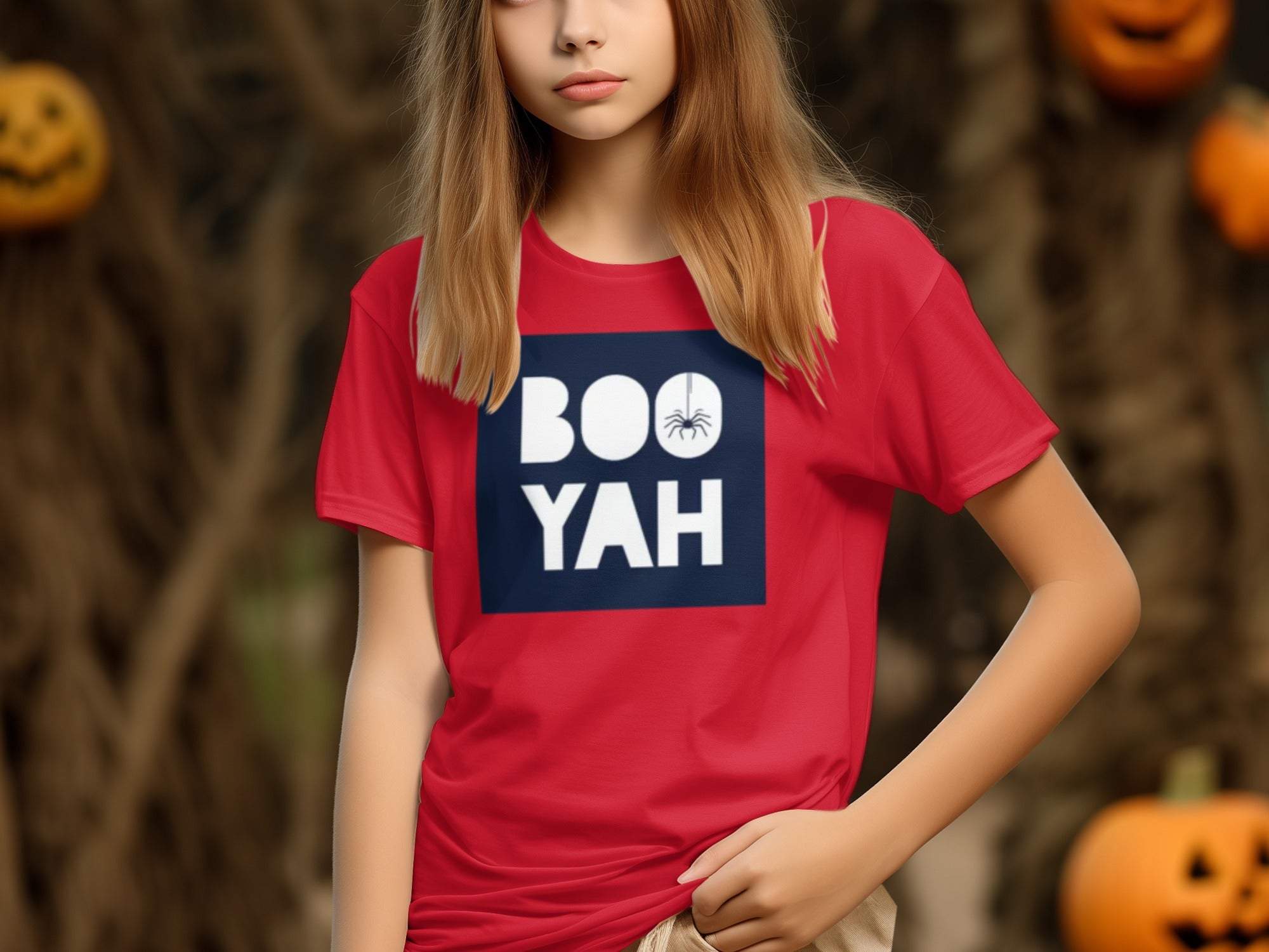 BOO YAH Graphic Red Halloween T-shirt product type
