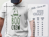 Funny Halloween Boo Crew Text on Hat Graphic Shirt product