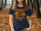 Trick or Treat Halloween Skull and Pumpkin T-shirt