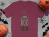 Boo Crew with Witch Hat Halloween Theme Graphic T-Shirt