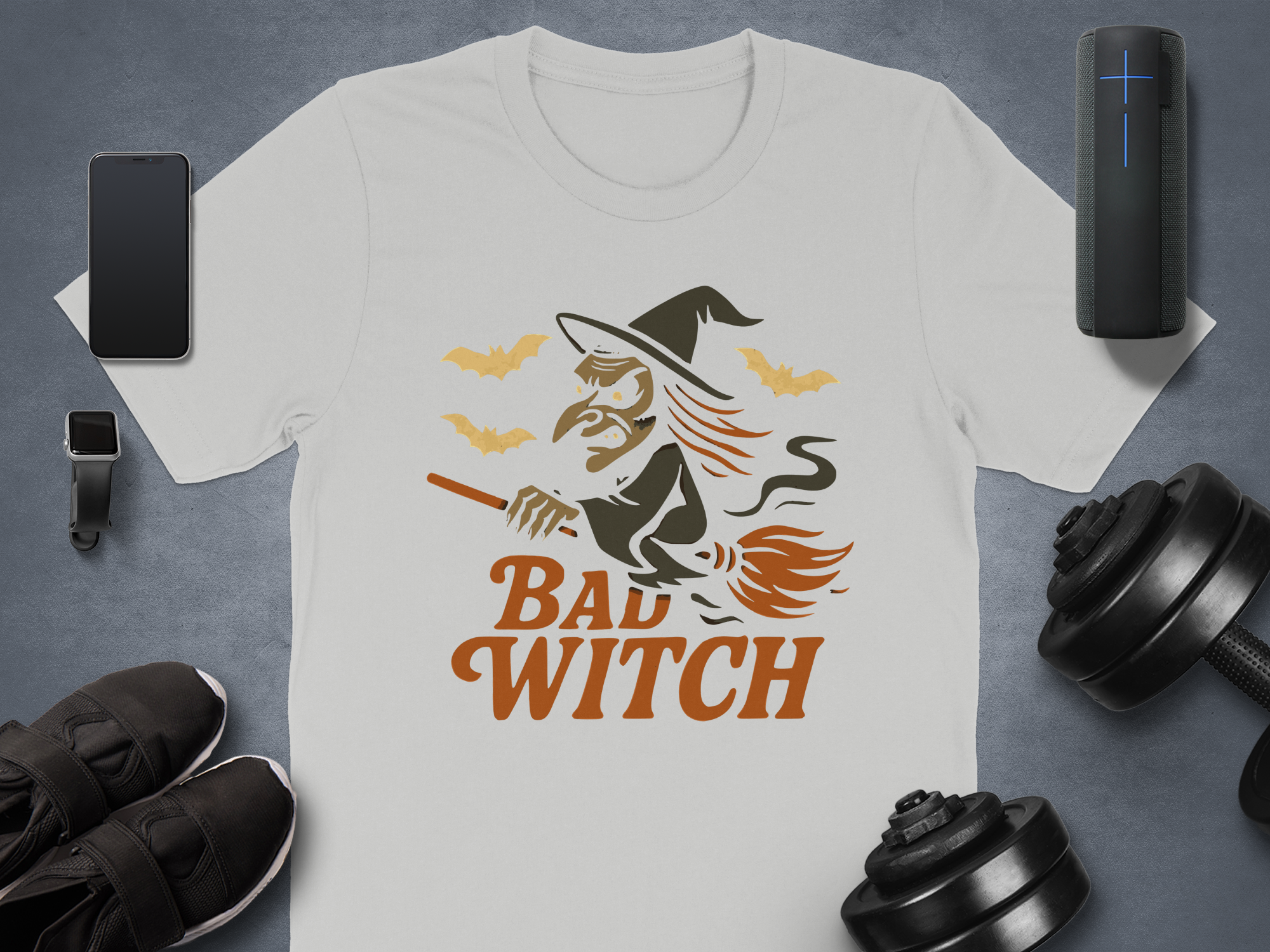 Funny Bad Witch Halloween Design Graphic T-shirt product type