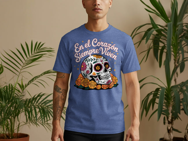 En el Corazon Siempre Viven Skull T-shirt product