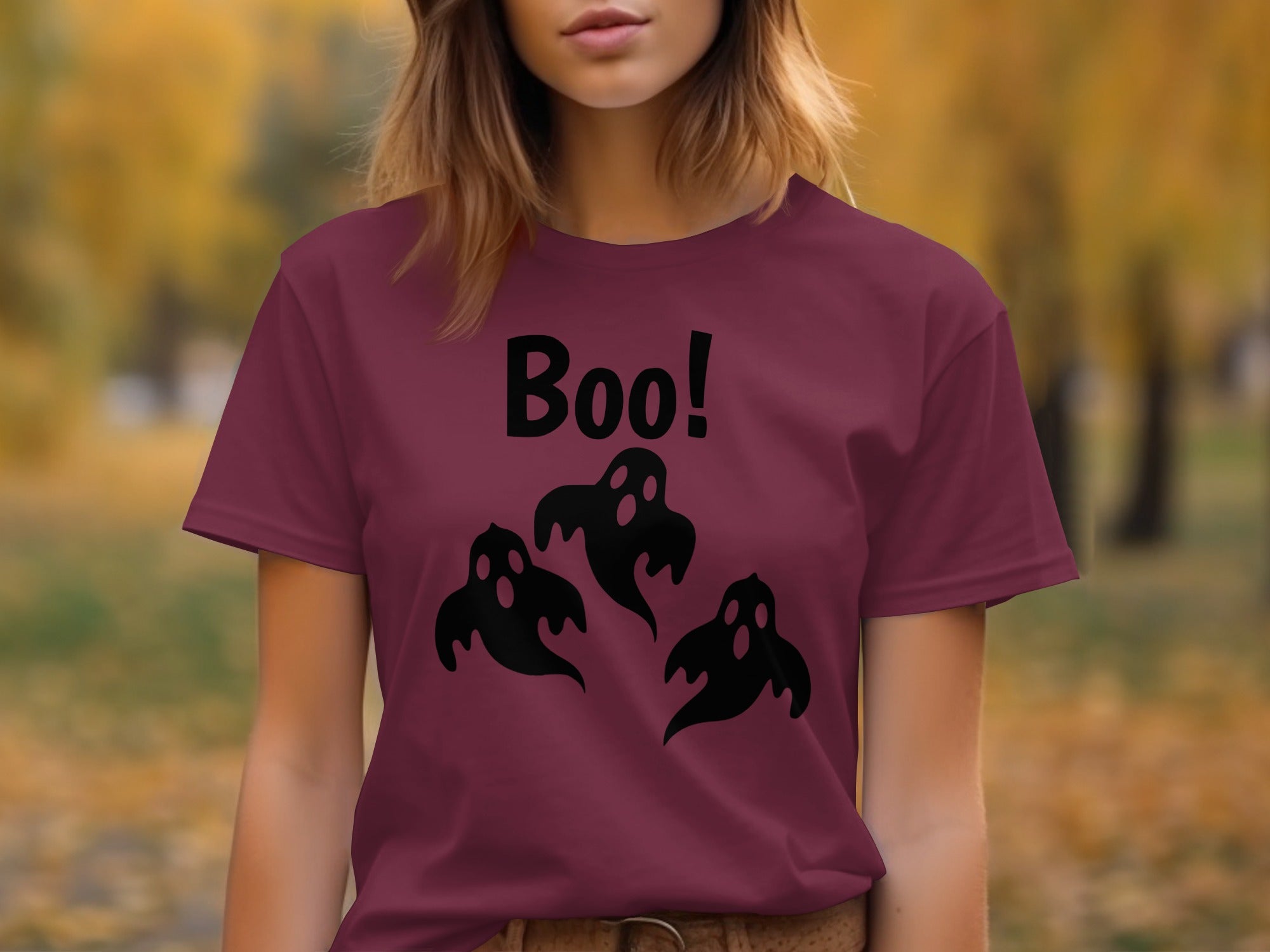 Boo Ghosts Graphic Print Halloween T-Shirt product
