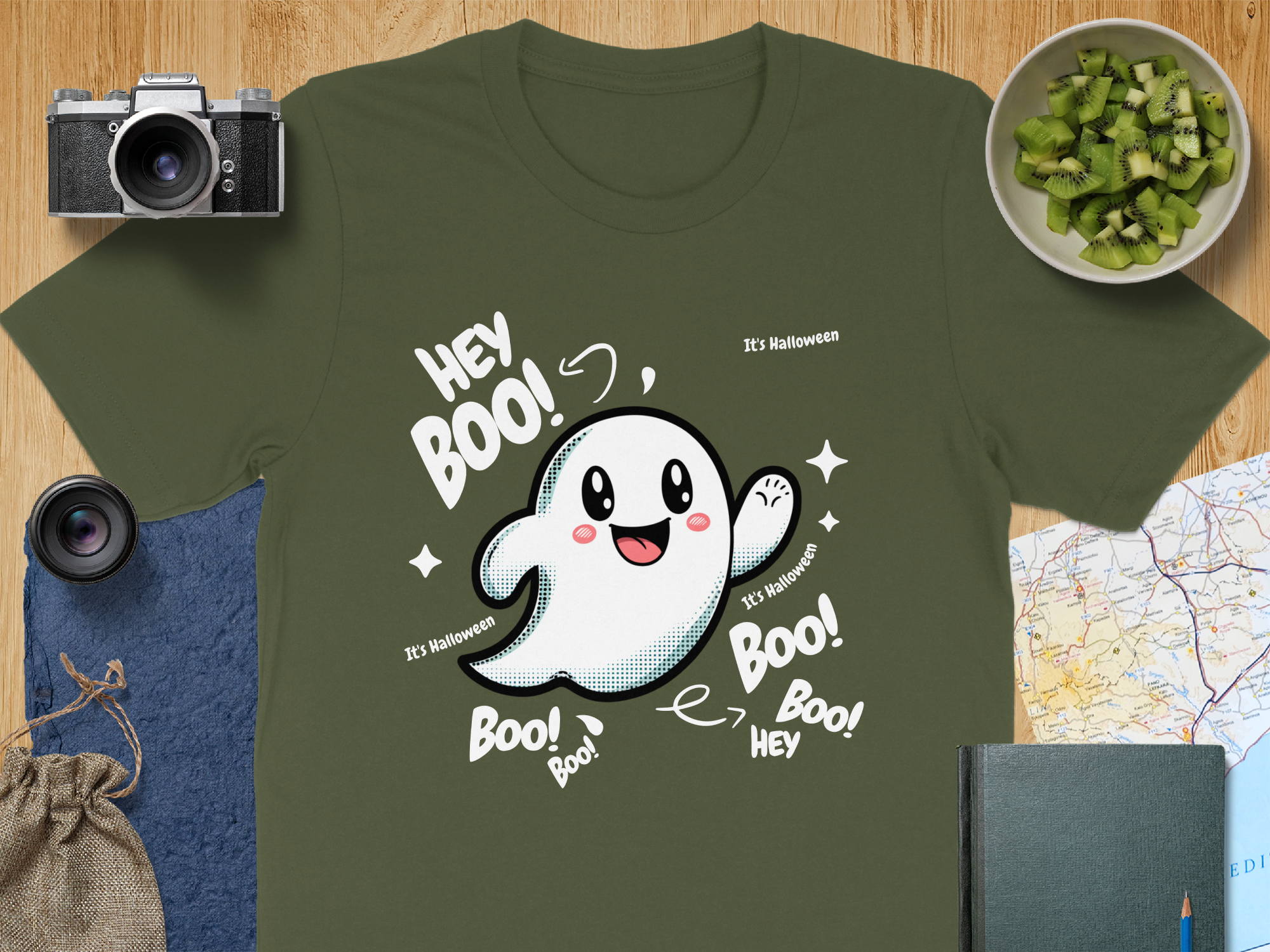 Hey Boo Cute Ghost Halloween T-shirt product type
