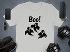 Boo with 3 Ghosts Halloween Graphic Illustration T-Shirt