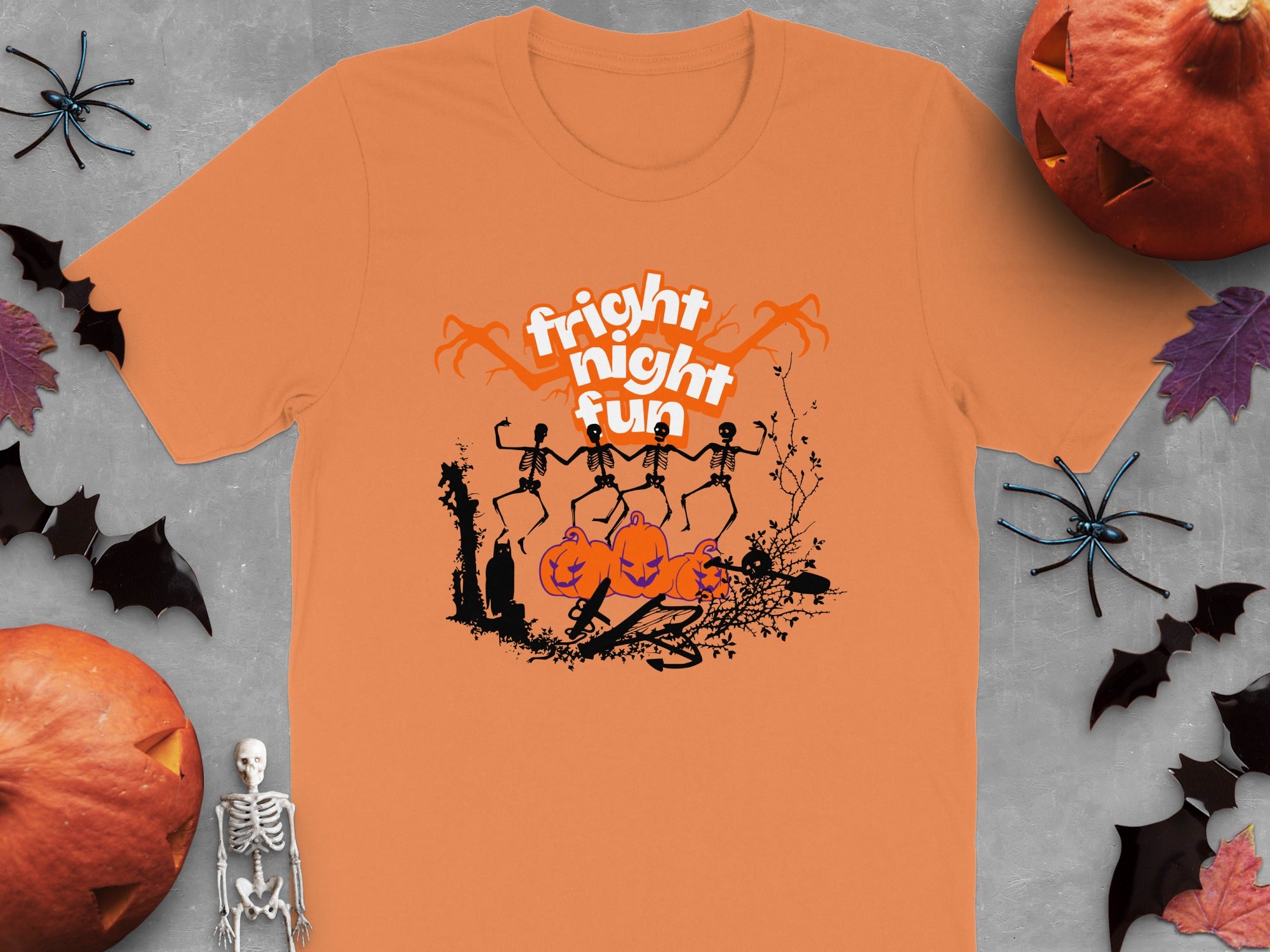 Fright Night Fun Halloween Skeleton Design Shirt Product