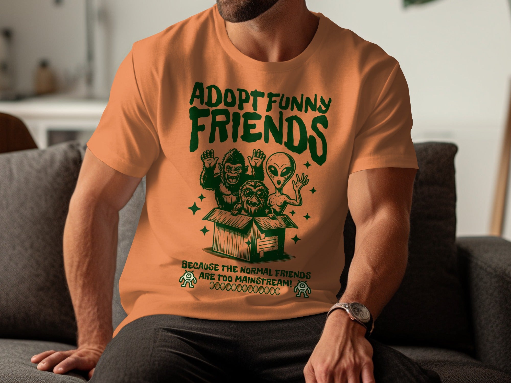 Adopt Funny Friends Graphic T-Shirt unique product