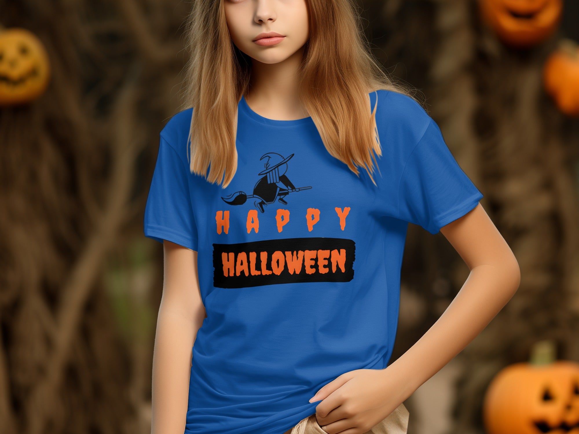 Happy Halloween Witch Design T-Shirt for Spooky Product