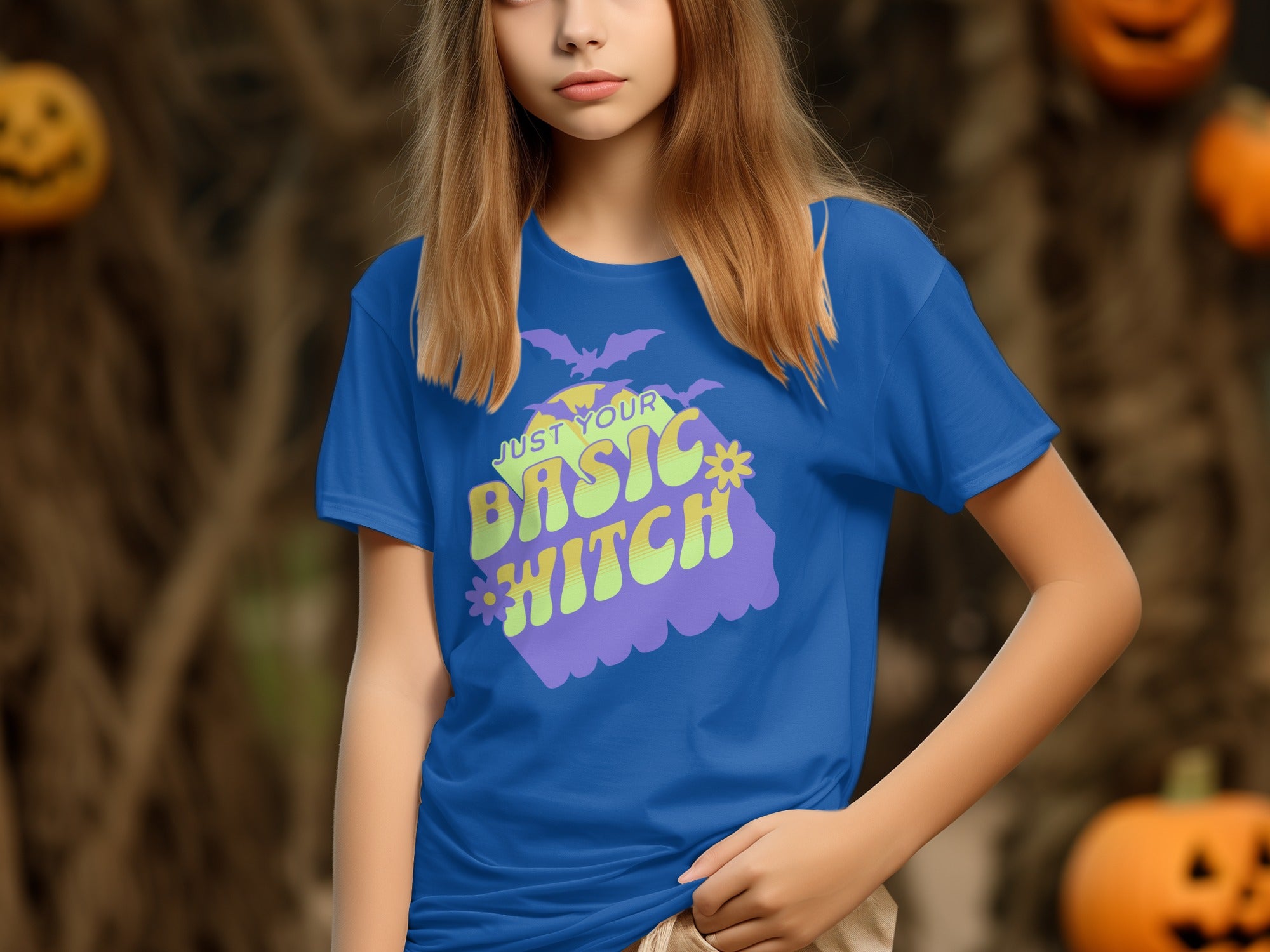 Just Your Basic Witch Halloween Themed Graphic T-Shirt product type