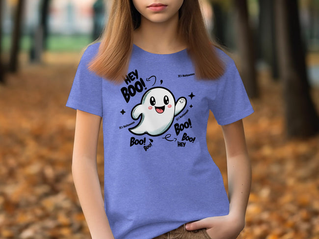 Cute Hey Boo Ghost Graphic Casual T-shirt product type