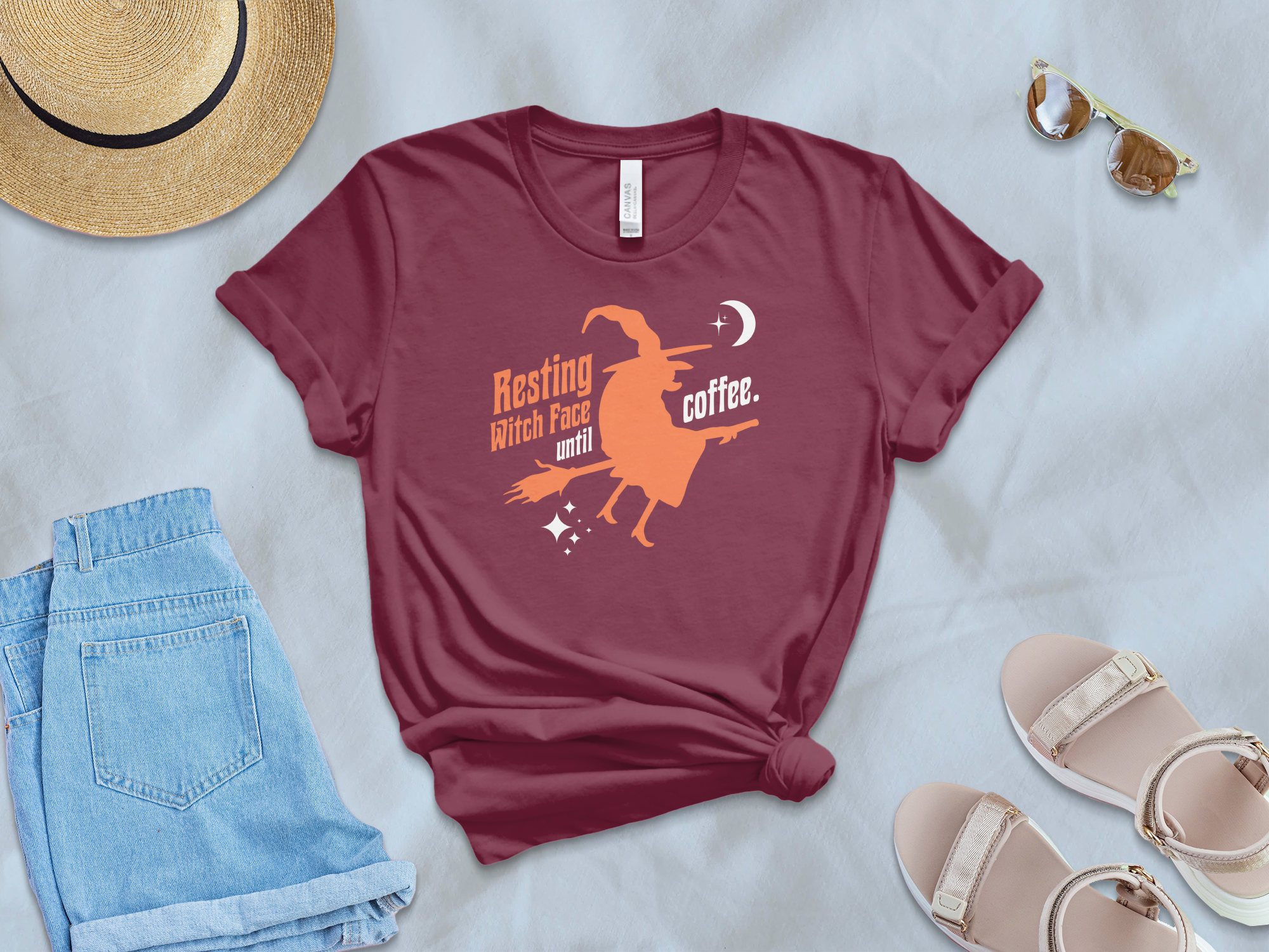 Resting Witch Face Funny Halloween Costume Design T-Shirt