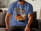 Brown Man With Package Graphic Tee Shirt product
