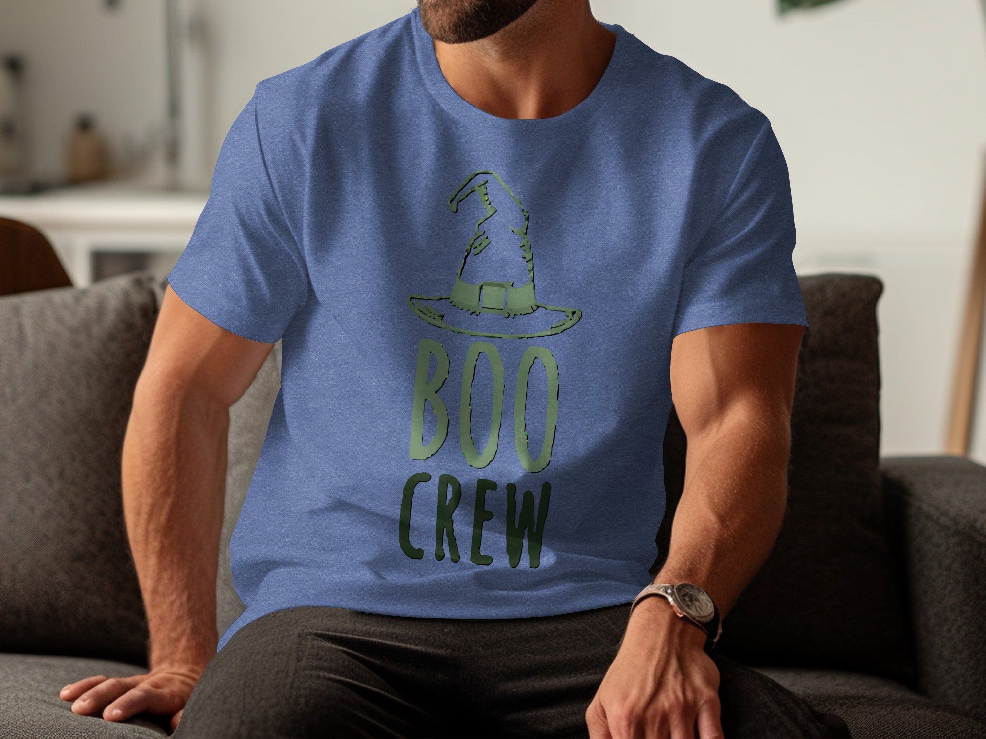 Boo Crew Funny Witch Hat Halloween T-Shirt product